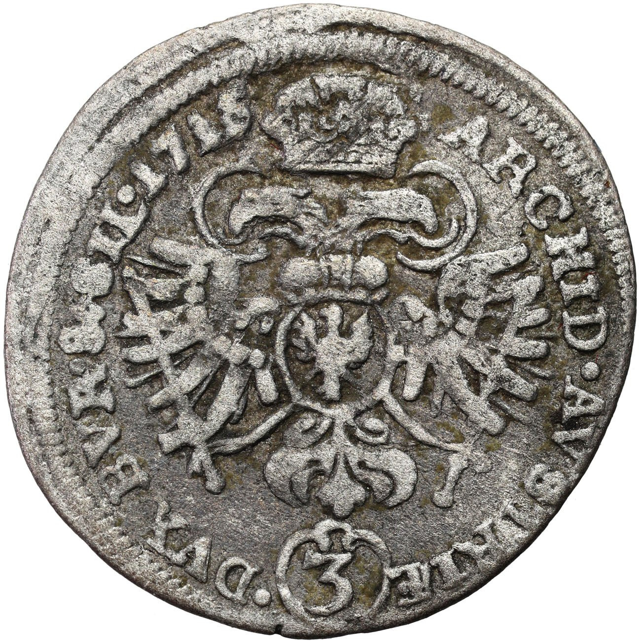 Śląsk, Karol VI (1711–1740). 3 krajcary 1716, Wrocław