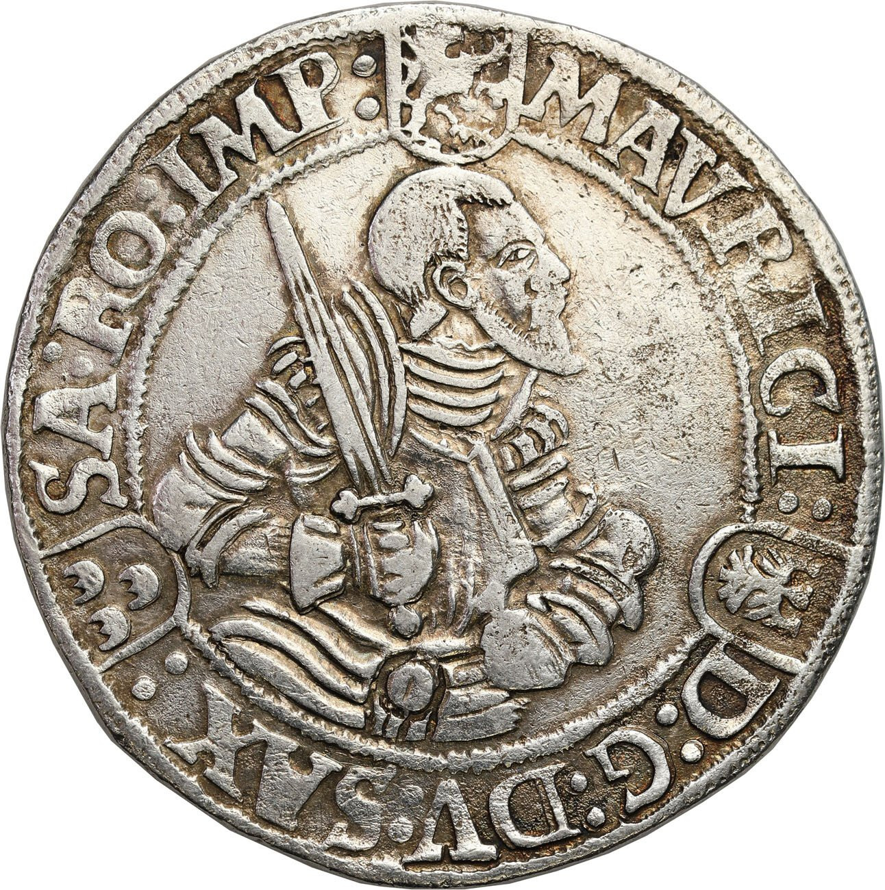 Niemcy. Saksonia. Moritz (1547-1553). Talar 1552, Eichel-Annaberg- RZADKI