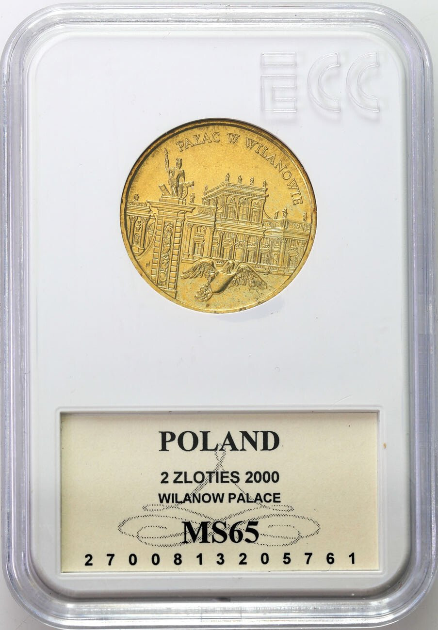 III RP. 2 złote 2000 Pałac z Wilanowie GCN MS65