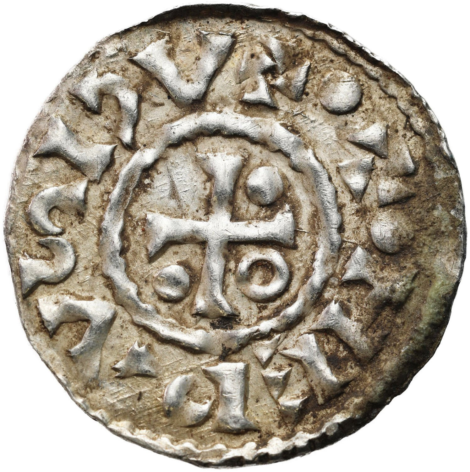 Niemcy, Bawaria, Ratyzbona. Henryk II Kłótnik II - drugie panowanie (985–995). Denar
