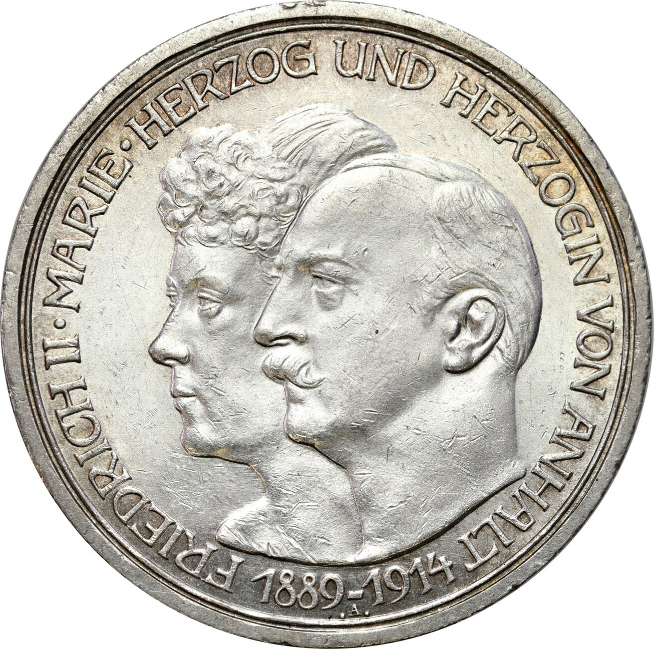 Niemcy, Anhalt - Dessau. 3 marki 1914, Berlin – ŁADNE