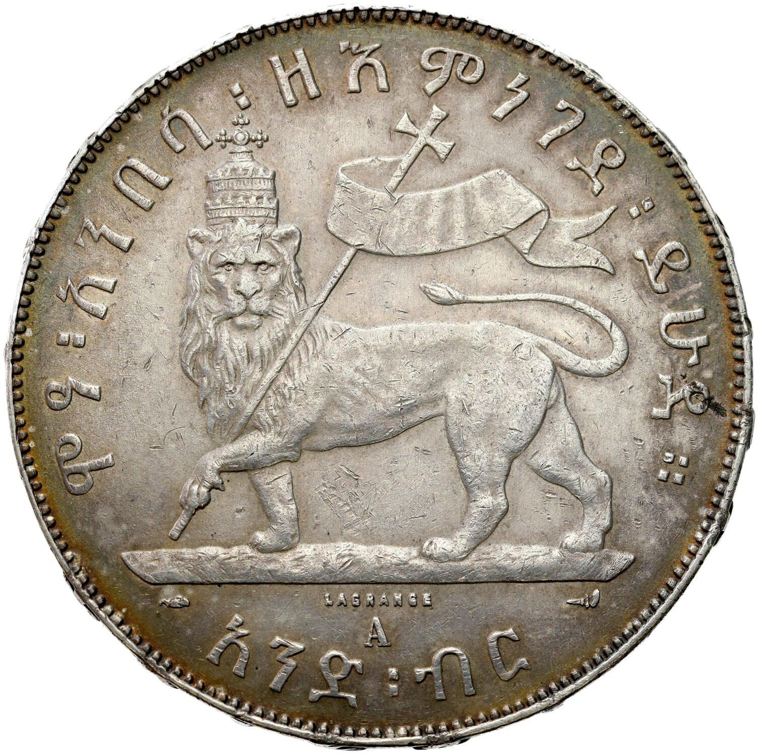 Etiopia. 1 birr 1894 Cesarz Menelik II
