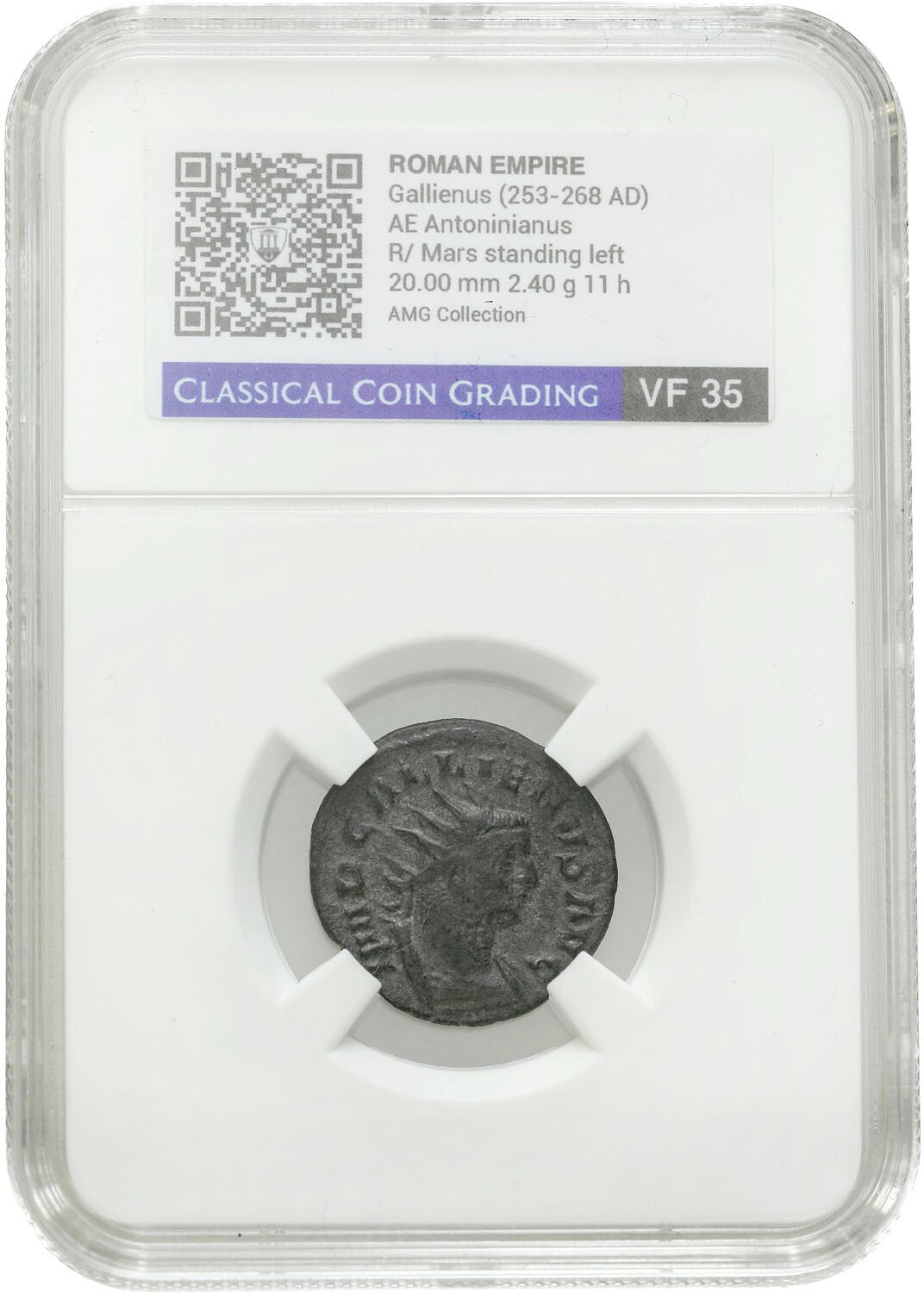 Cesarstwo Rzymskie. Gallienus (253-268) Antoninianus CCG VF35