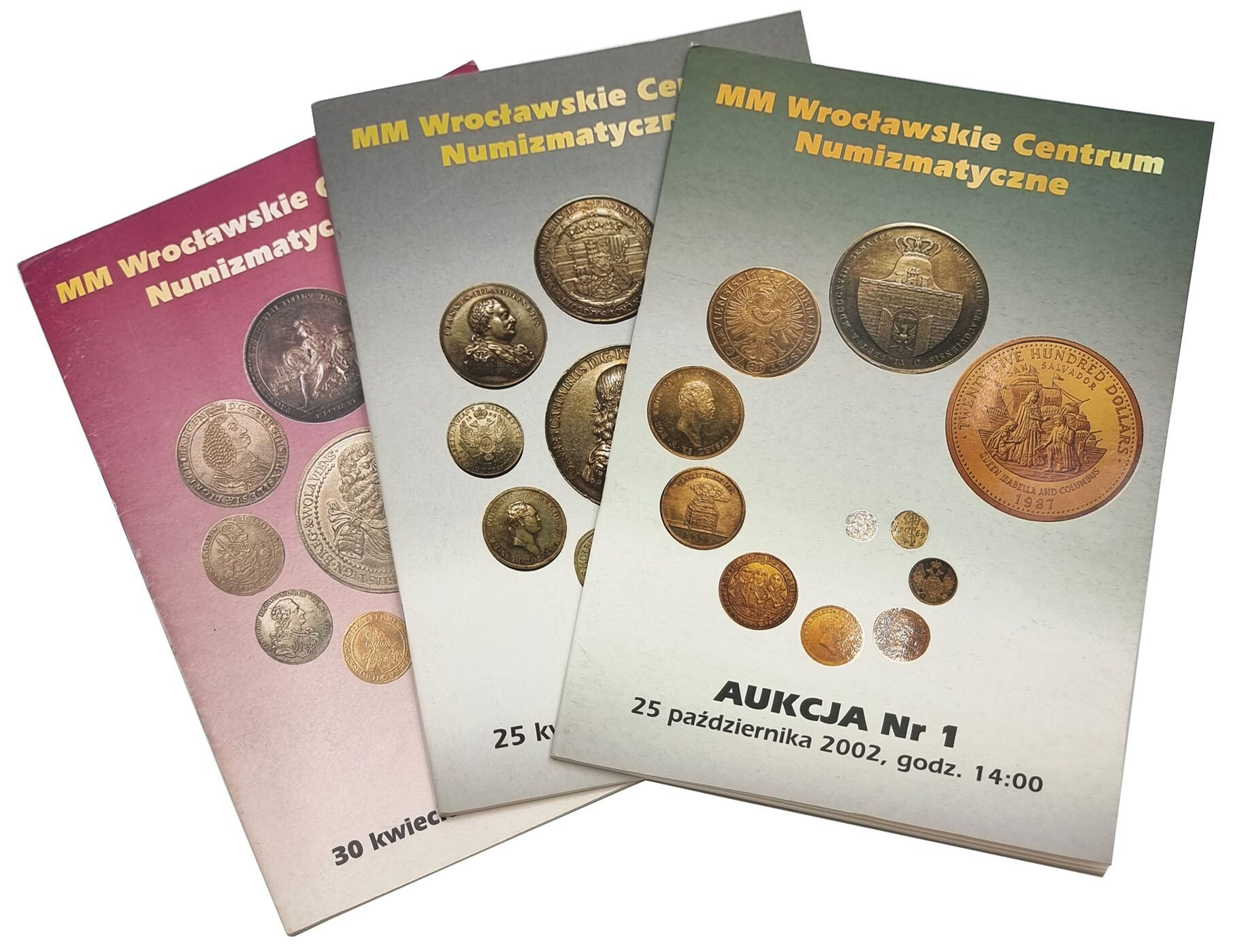 Katalogi aukcyjne - Wrocławskie Centrum Numizmatyczne – zestaw 3 sztuk