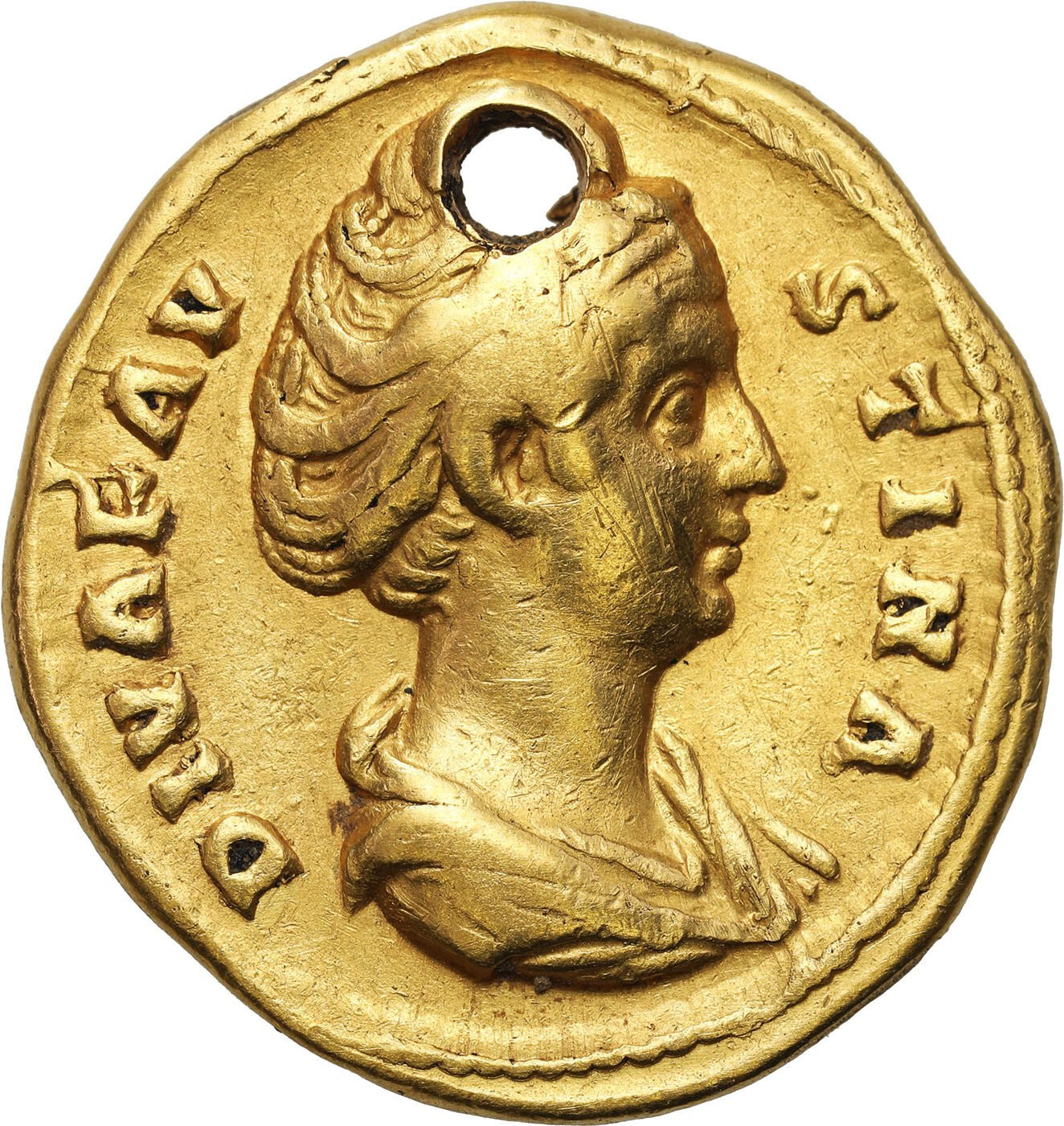 Cesarstwo Rzymskie, Aureus, Faustyna Starsza zm. 141, czasy Antonina Piusa 138 - 161, Rzym