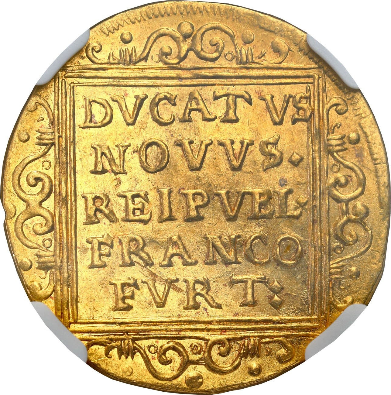 Niemcy, Frankfurt. Dukat 1639 NGC UNC – PIĘKNY