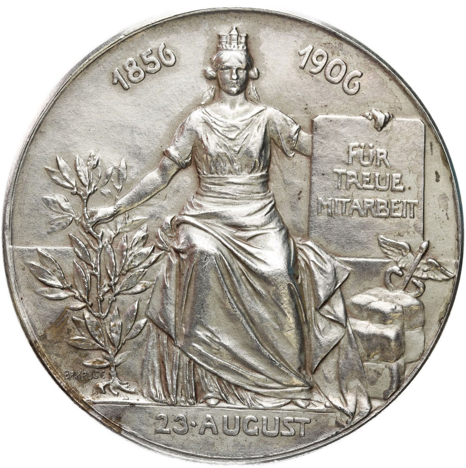 Niemcy, Hamburg. Medal 1906 - 50 Rocznica Norddeutschen Bank