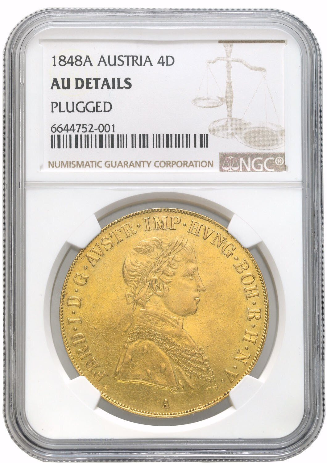 Austria. Ferdynand I, 4 dukaty 1848 A, Wiedeń