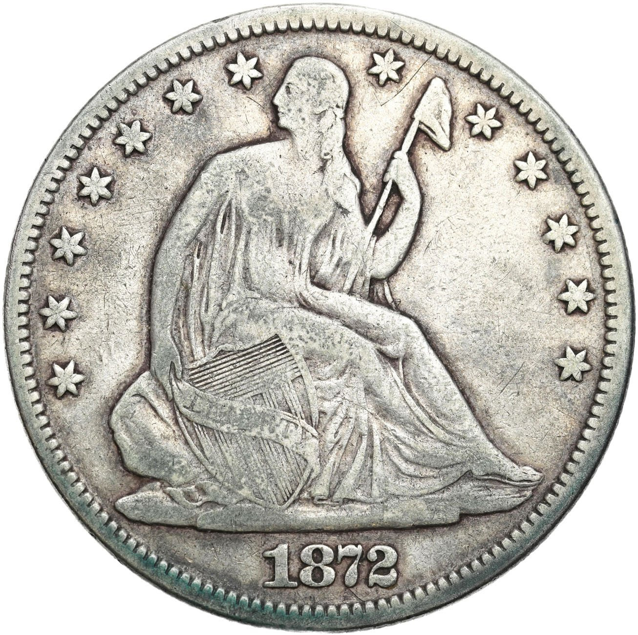USA. 1/2 dolara (50 centów) 1872 Filadelfia 