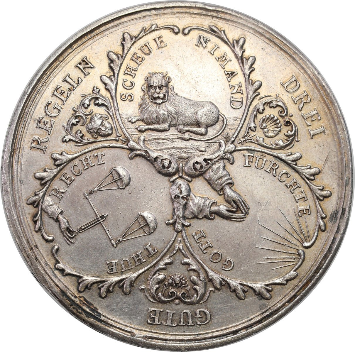 Śląsk. Medal chrześcijański 1700, J. Kittel, srebro