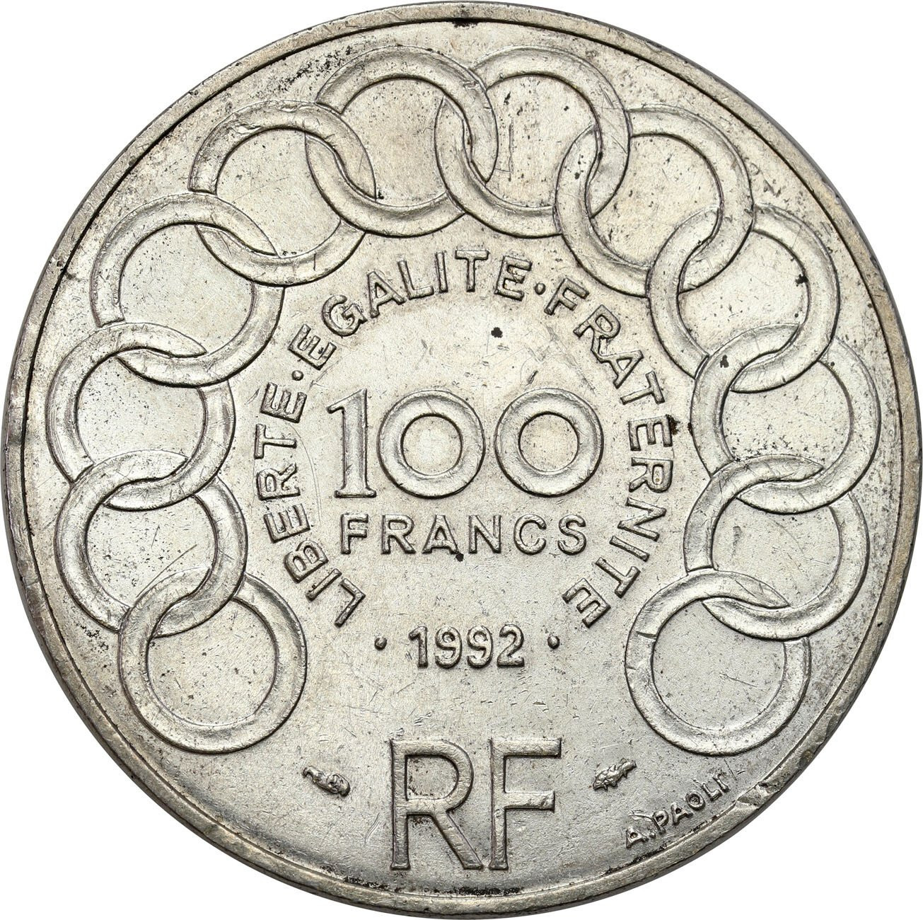 Francja. 100 franków 1992 Jean Monett