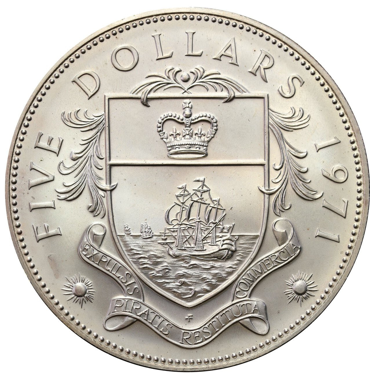 Wielka Brytania/Bahamy. 5 dolarów 1971 – PIĘKNE