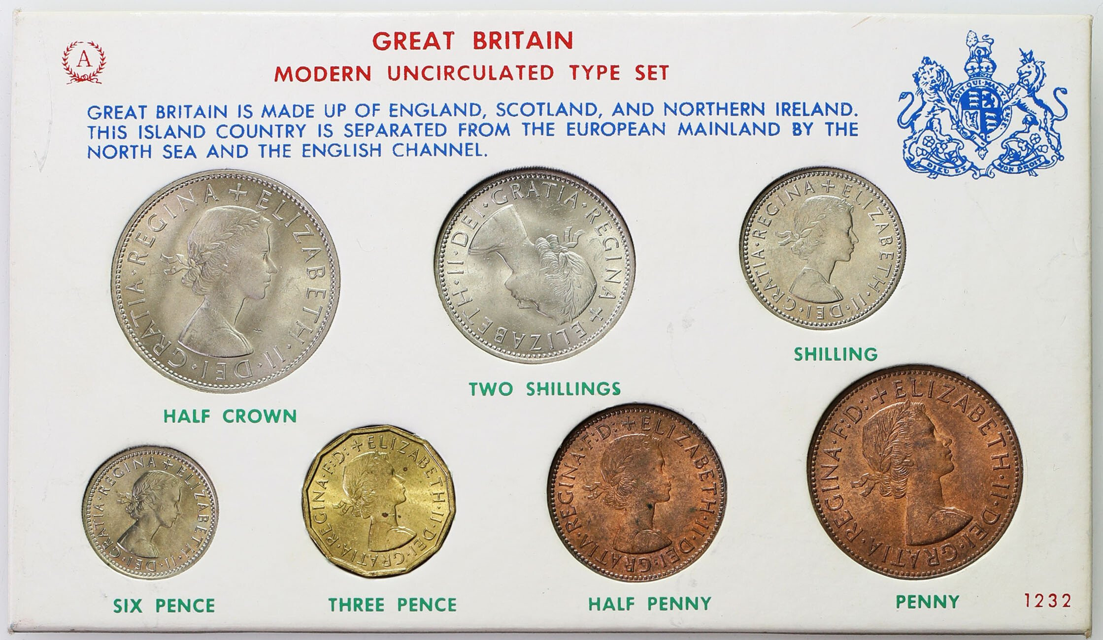Wielka Brytania, zestaw 7 monet