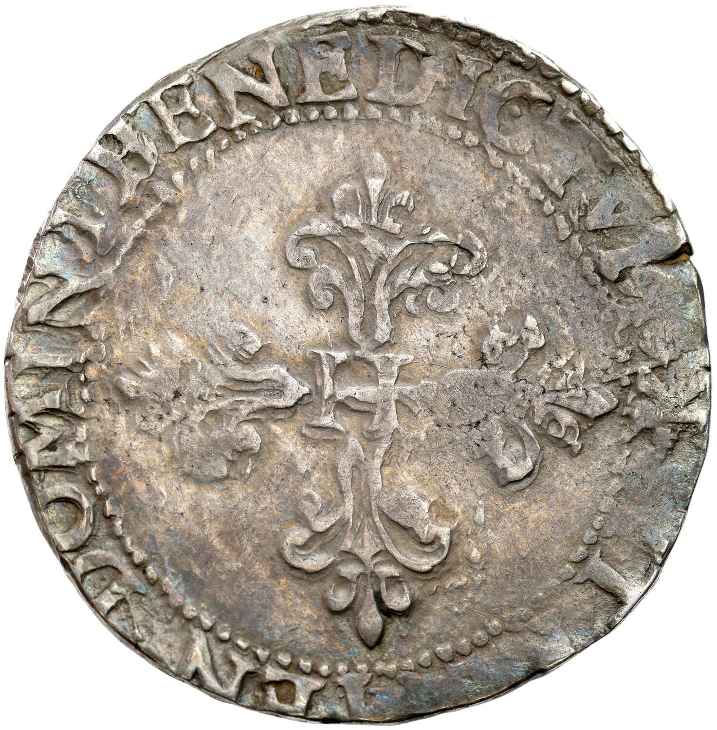 Henryk Walezy (1573-1575-1589). Frank, nieczytelna data K, Bordeaux