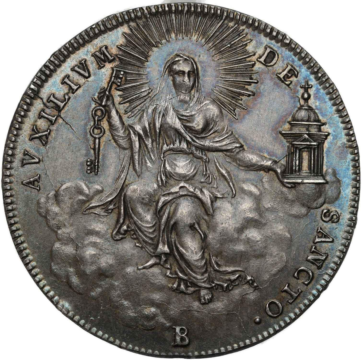 Włochy, Watykan. Sede Vacante. 1/2 scudo 1823 B, Bologna  - ŁADNE