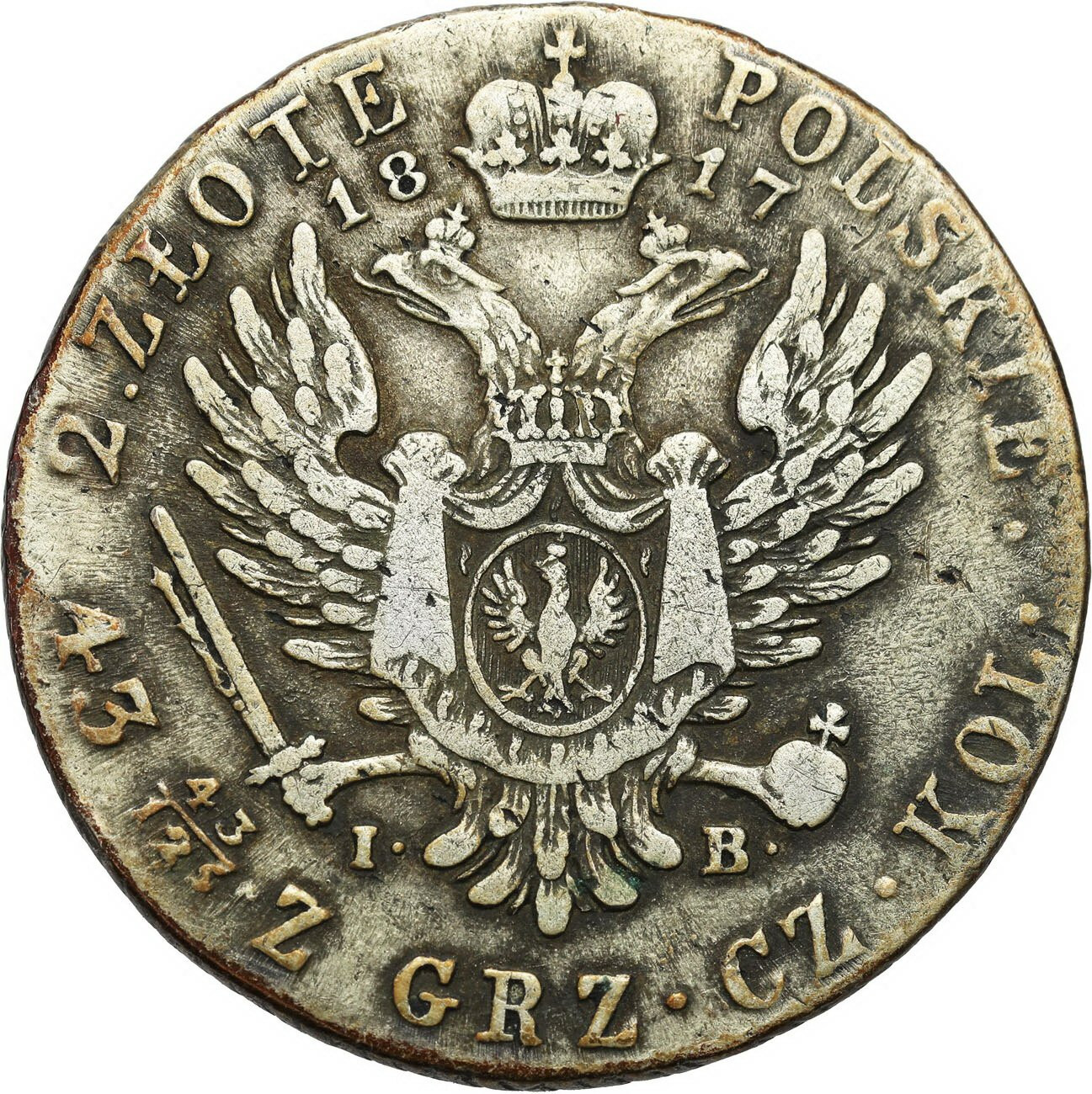 Królestwo Polskie. Aleksander l. 2 złote 1817 IB, Warszawa