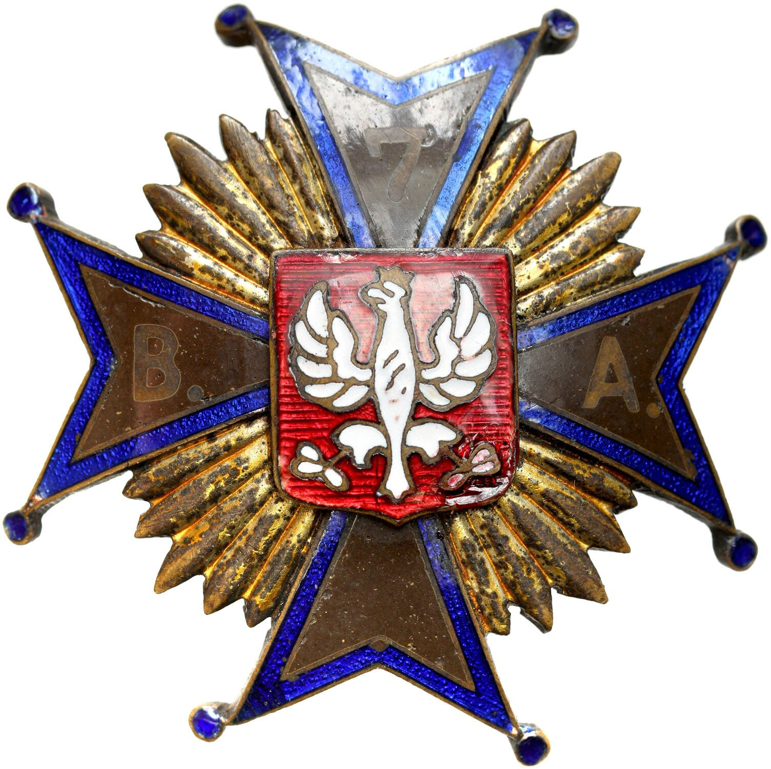 Odznaka 7 Baon Administracyjny z legitymacją - RZADKOŚĆ