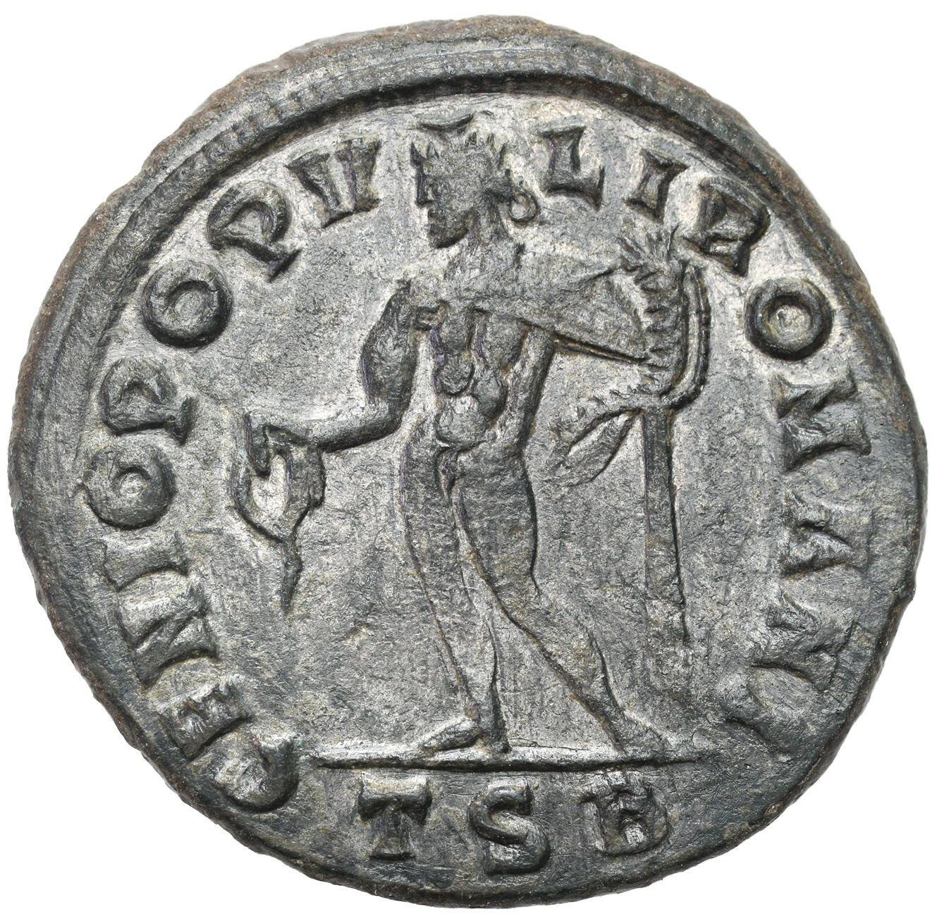 Cesarstwo Rzymskie. Galeriusz (305–311). Follis 298–299, Tesaloniki - ŁADNY