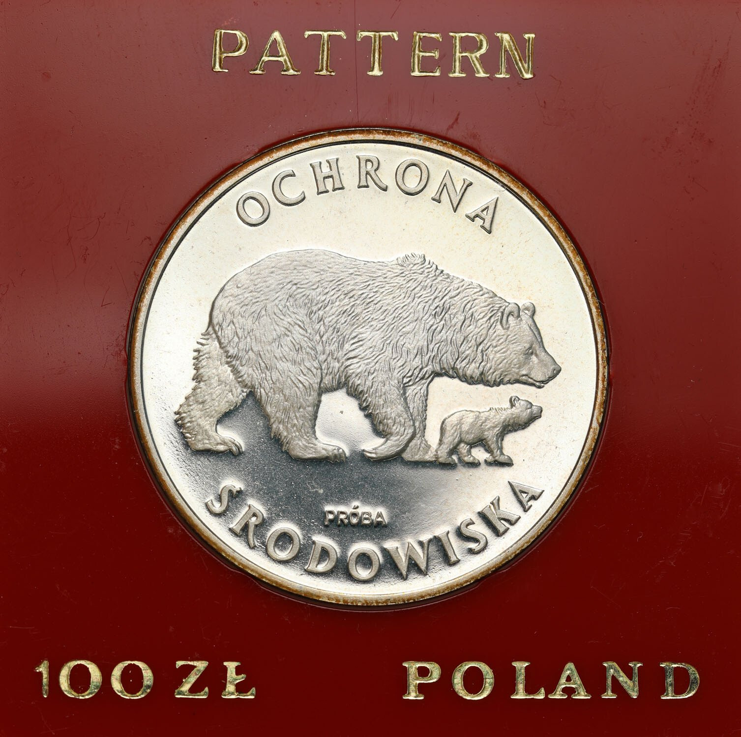 PRL. PRÓBA srebro 100 złotych 1983 Niedźwiedzie – RZADSZE