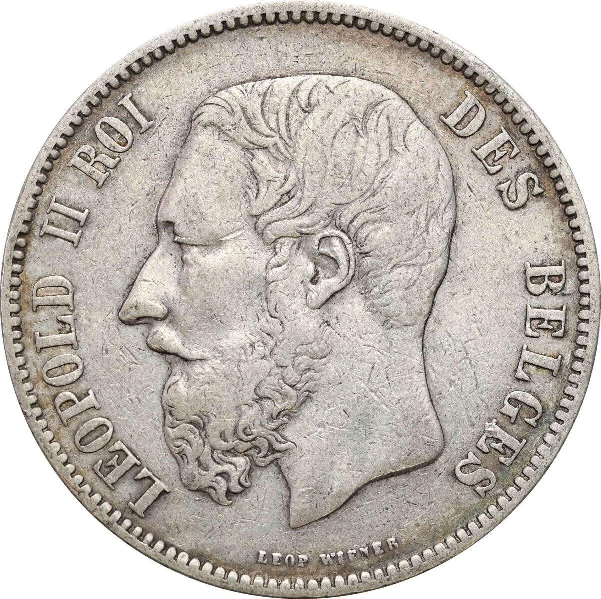 Belgia. 5 franków 1873, Bruksela