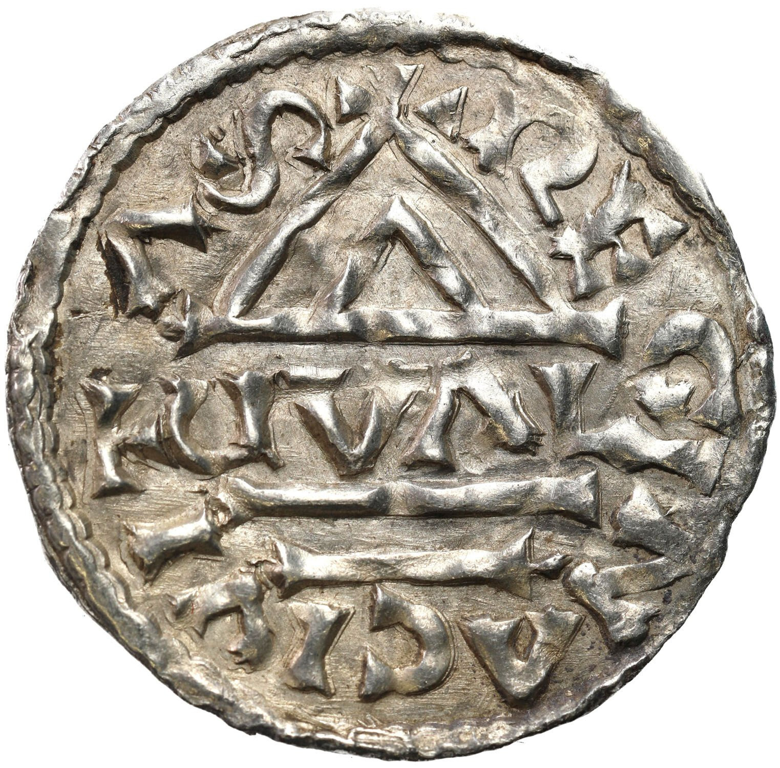 Niemcy, Bawaria, Ratyzbona. Henryk II Kłótnik II - drugie panowanie (985-995). Denar