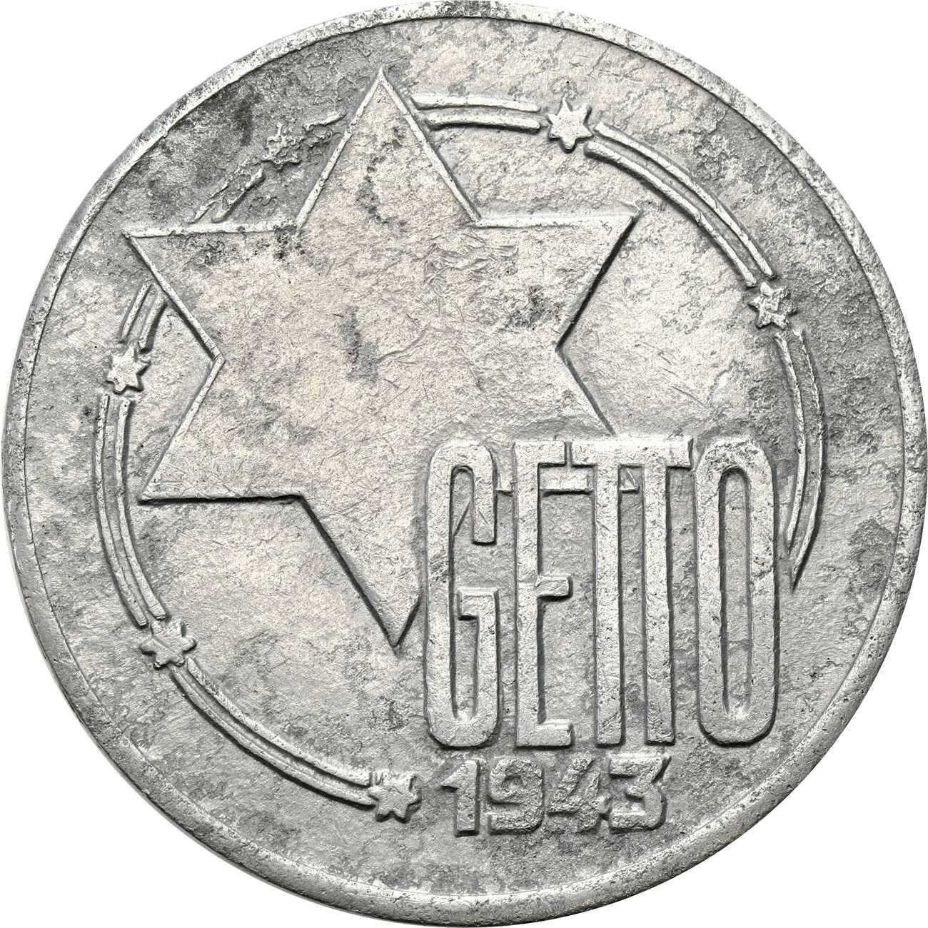 Getto Łódź. 10 Marek 1943 aluminium 