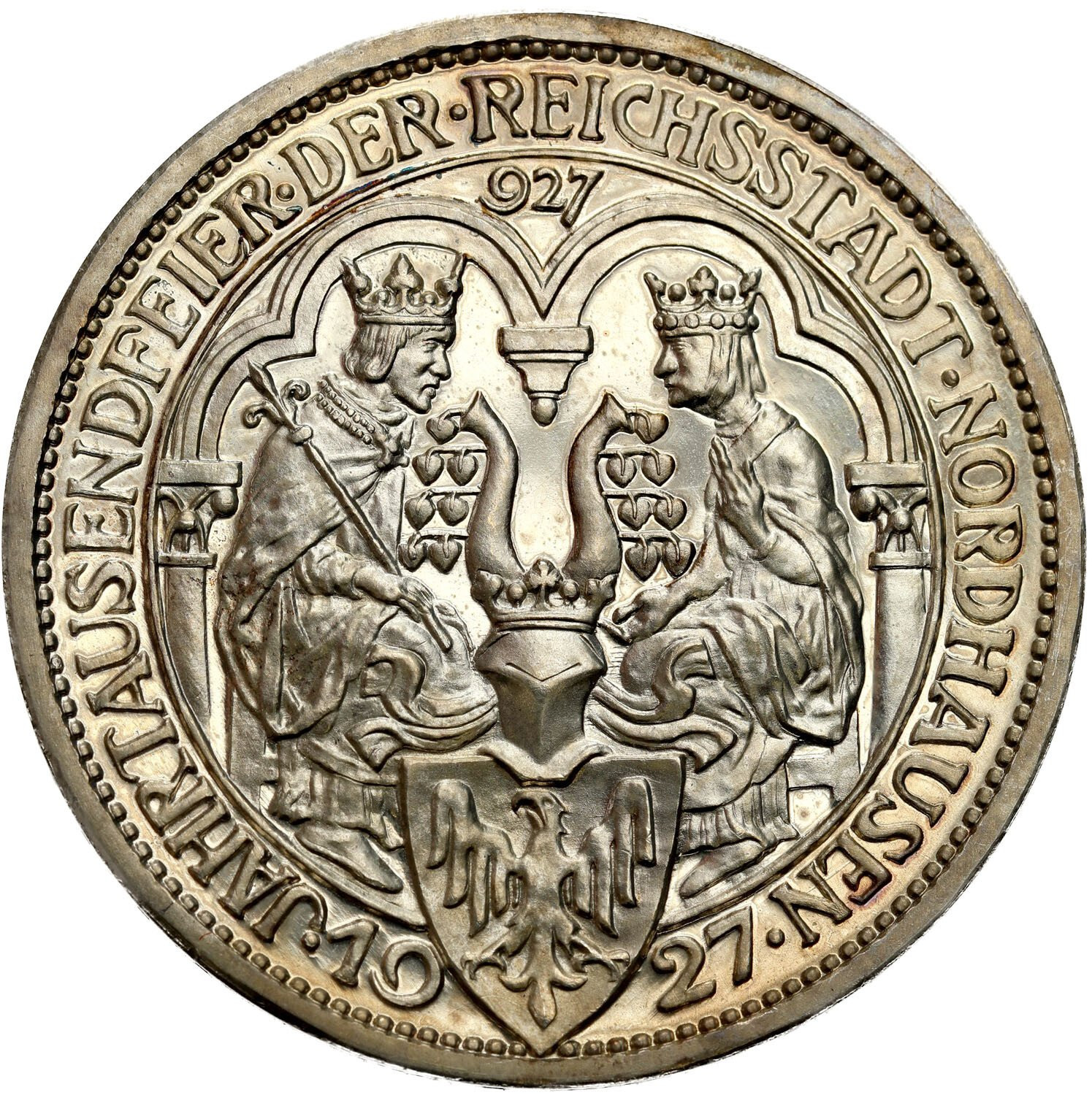 Niemcy, Weimar. 3 marki 1927 A, Berlin - LUSTRZANKA - PROOF