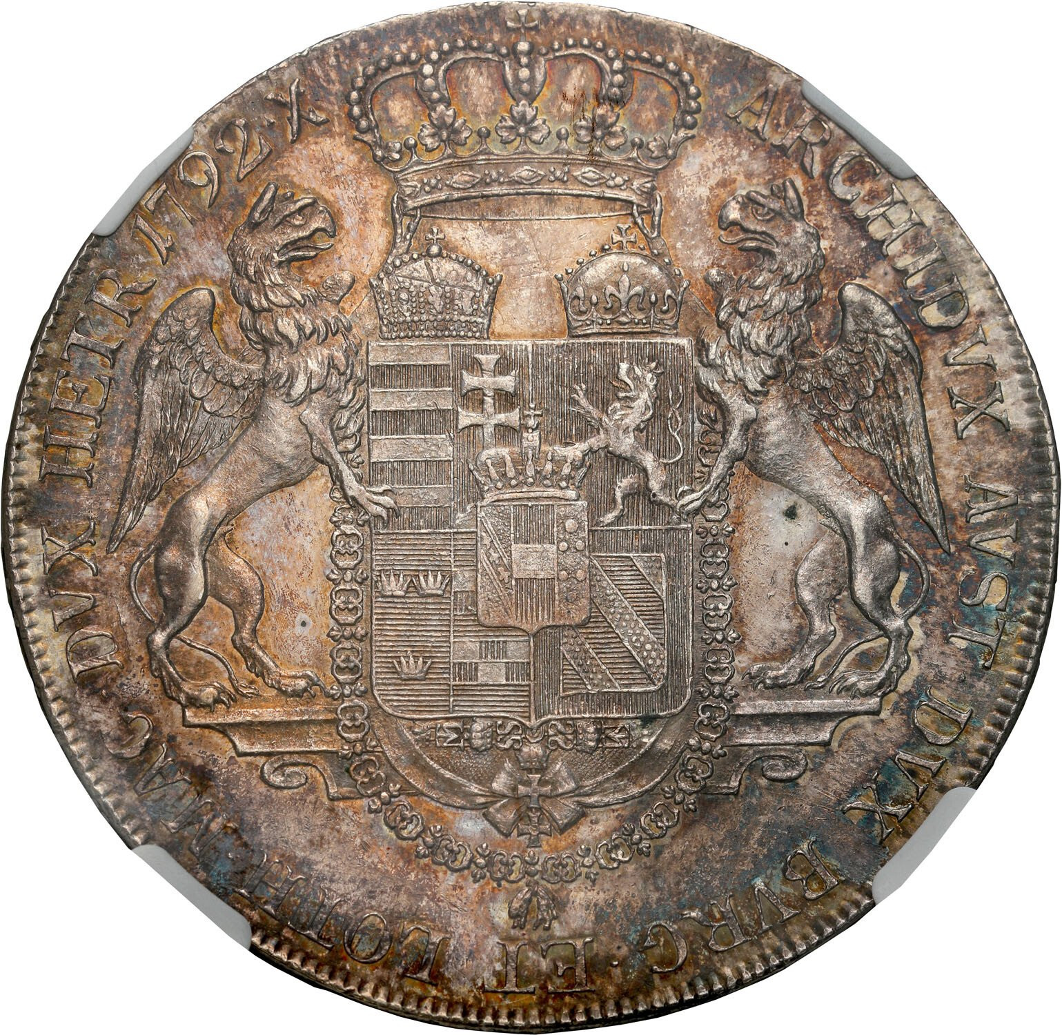 Austria. Franciszek II. Talar 1792, Wiedeń NGC AU58 - PIĘKNY i RZADKI