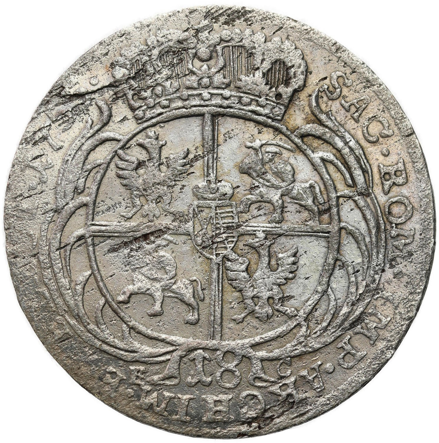 August III Sas. Ort (18 groszy) 1755 EC, Lipsk
