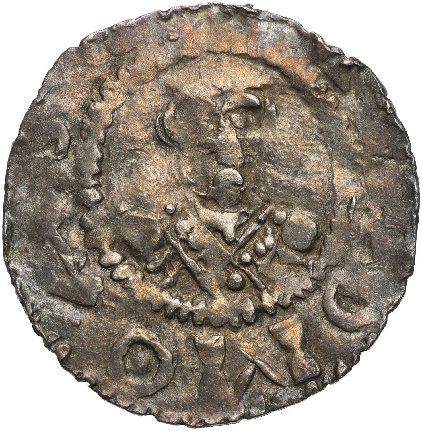 Niemcy, Frankonia - Moguncja. Abp Willigis (975–1011). Denar 