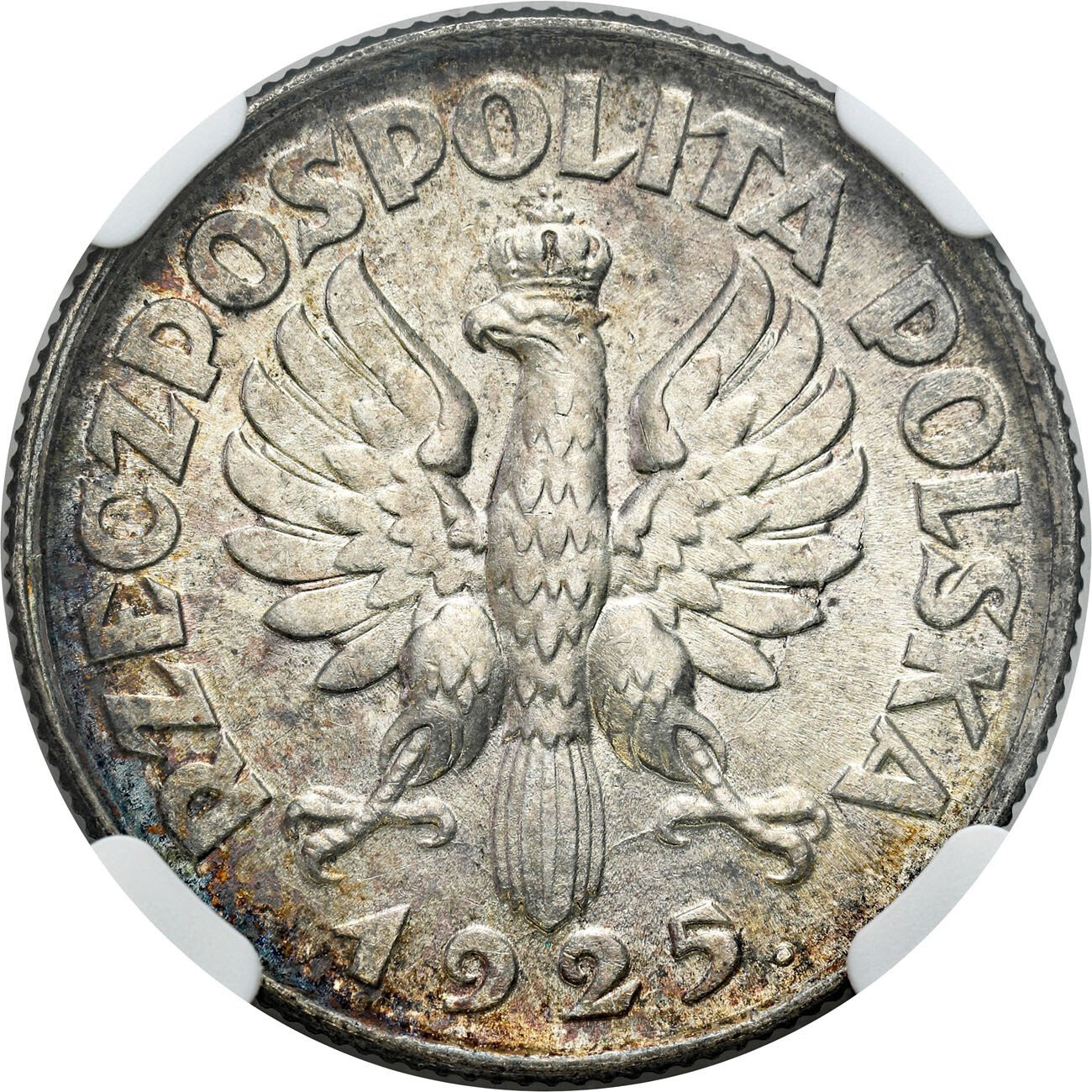 II RP. 1 złoty 1925, Londyn NGC MS62 – PIĘKNE