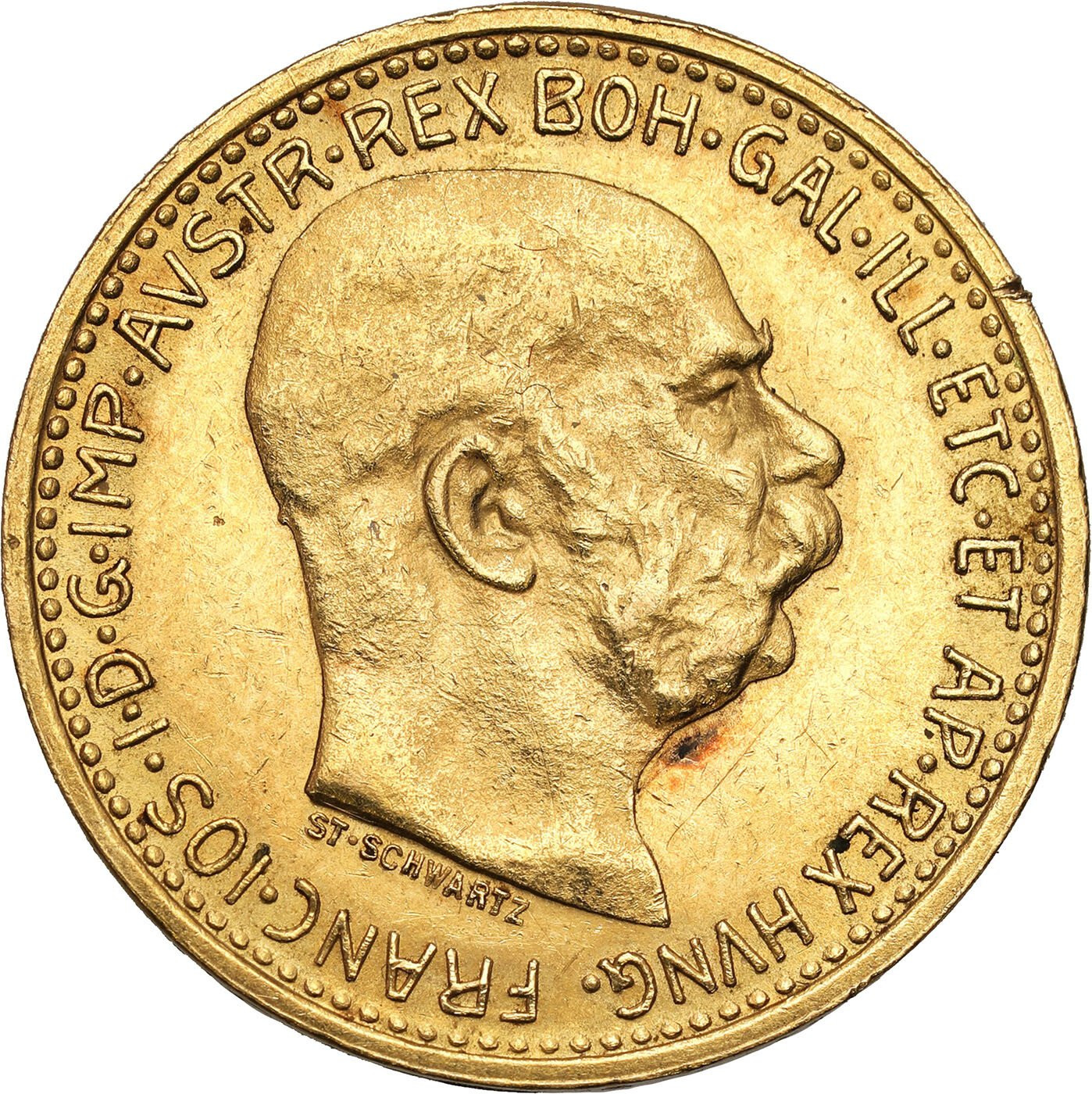 Austria, Franciszek Józef I (1848–1916). 10 koron 1911, Wiedeń