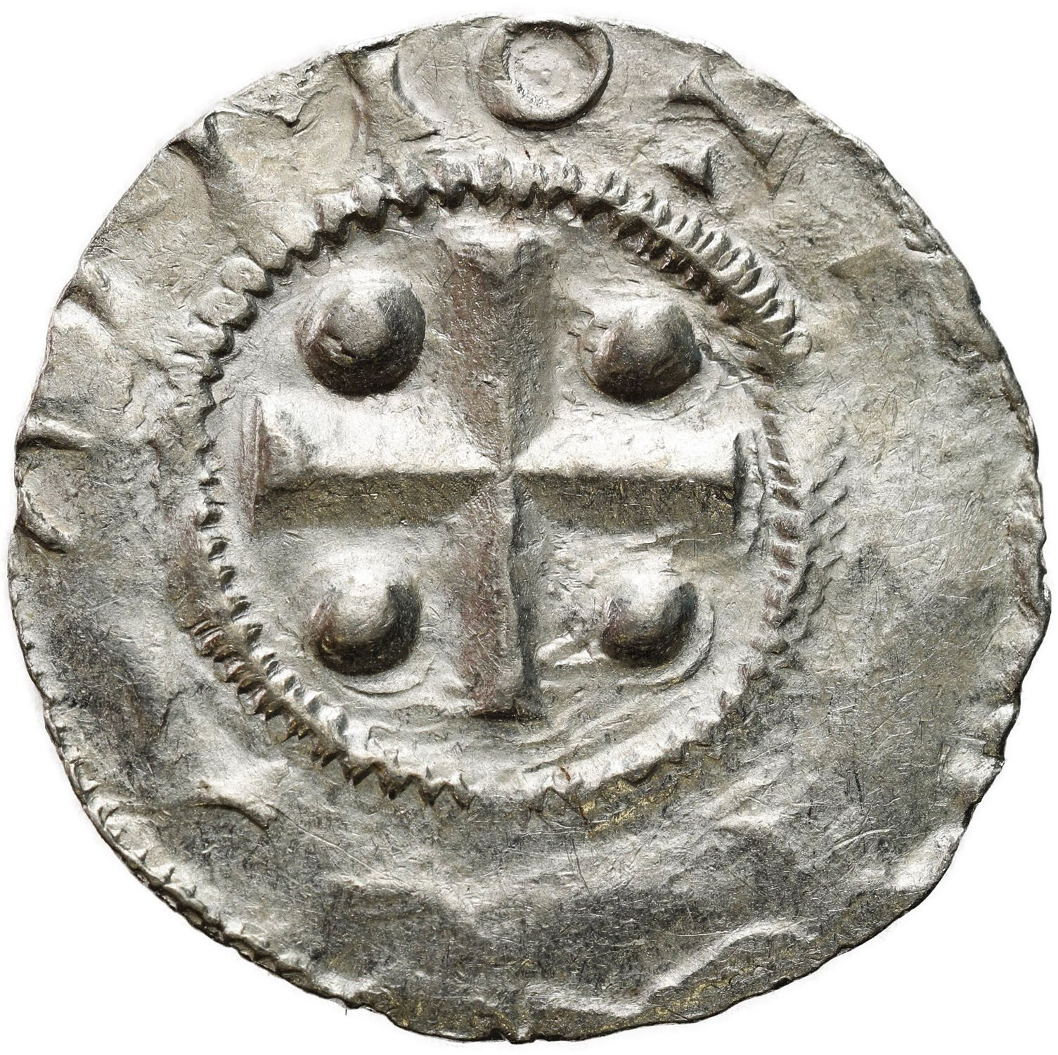 Niemcy, Frankonia – Moguncja. Otto III (983–1002). Denar - ŁADNY