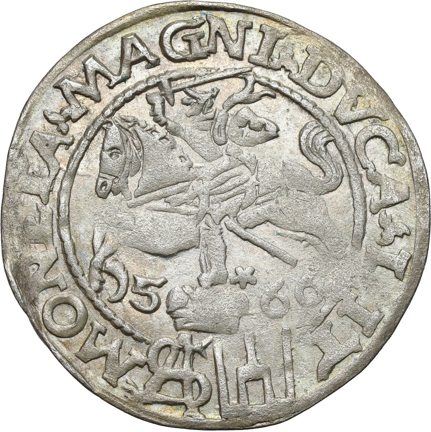 Zygmunt II August. Grosz na stopę polską 1566, Tykocin