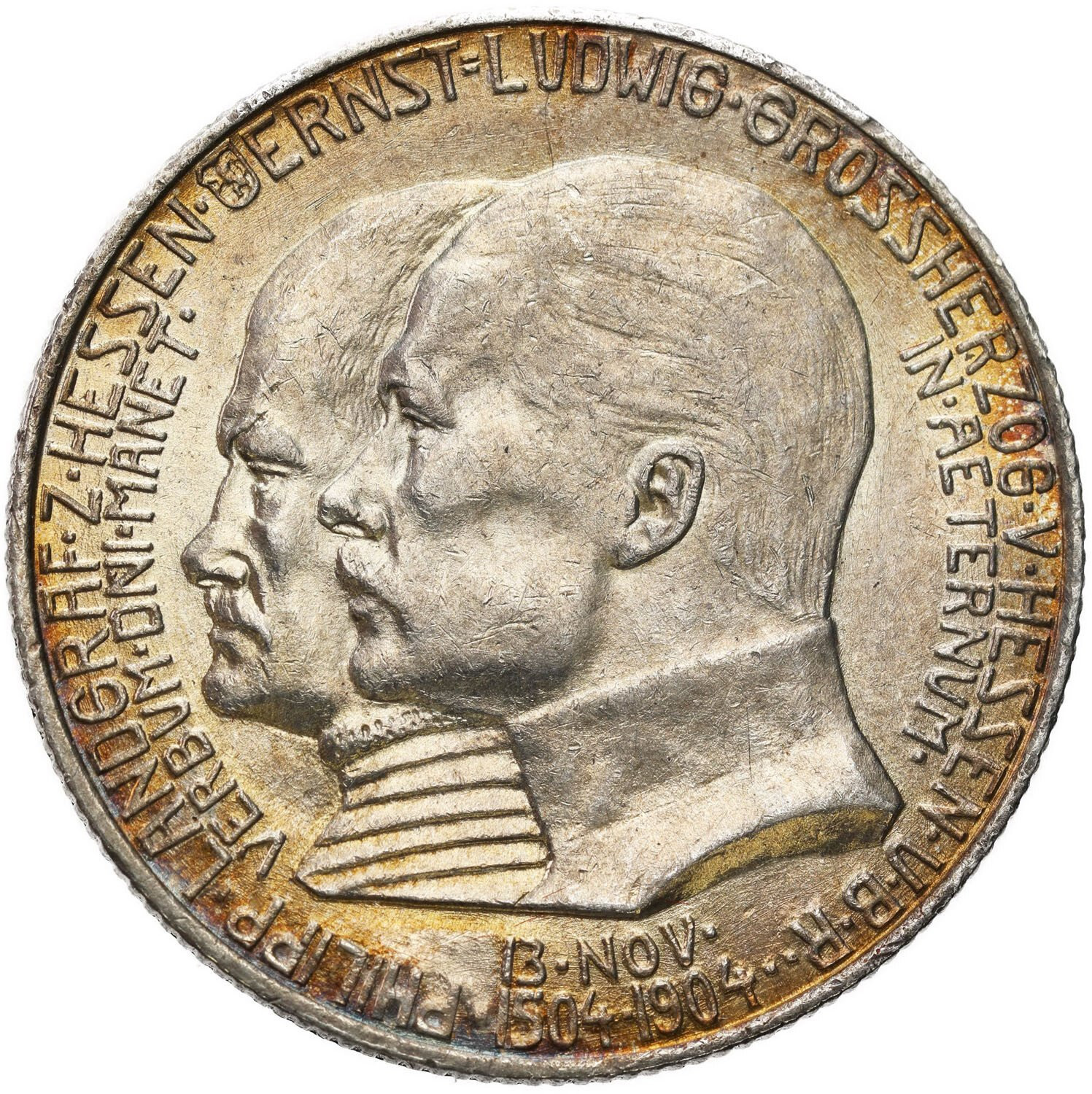 Niemcy, Saksonia. Fryderyk August III (1904–1918). 2 marki 1909, Muldenhütten - PIĘKNE