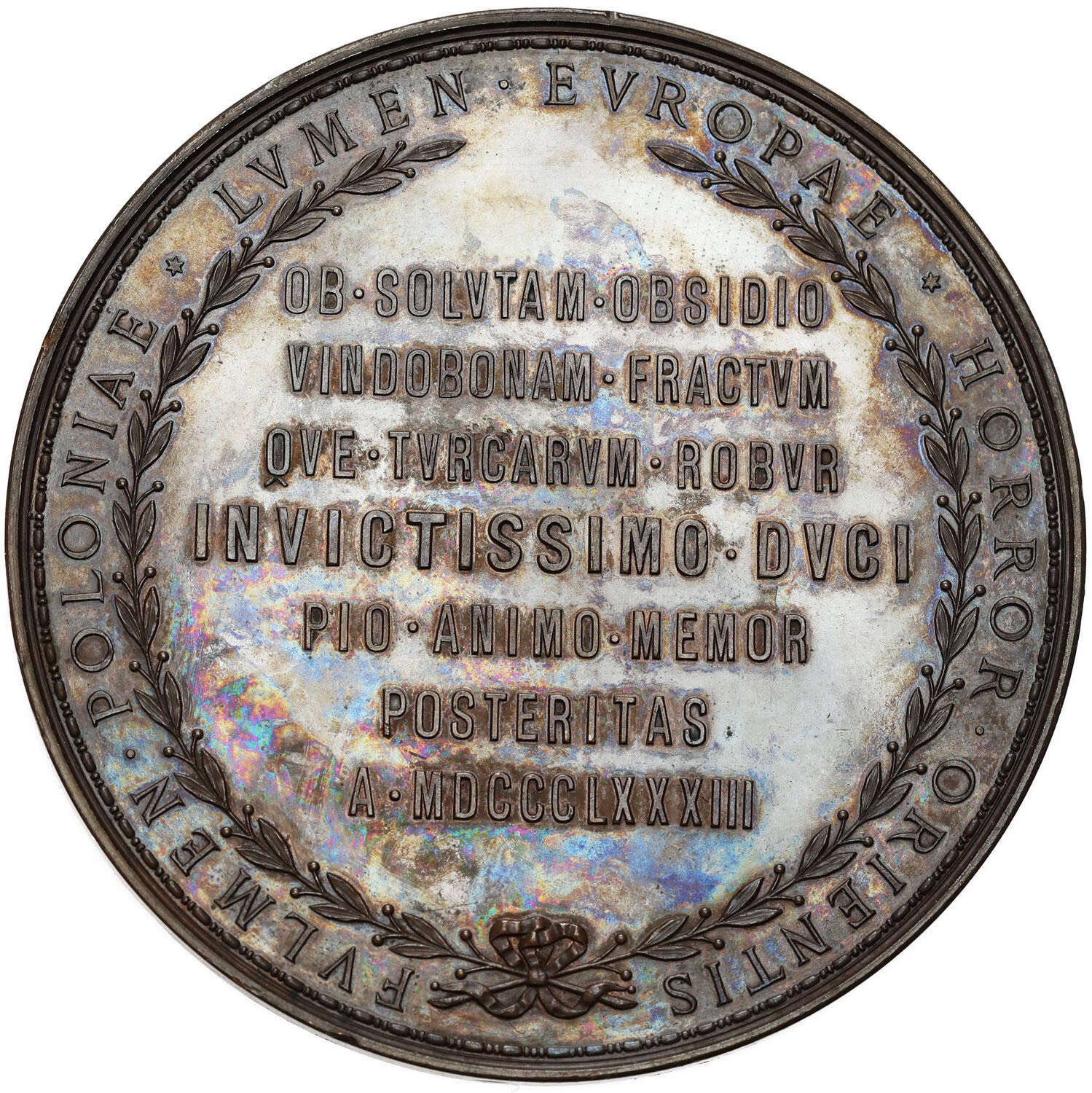 Jan III Sobieski. Medal 1883 200-lecie Odsieczy Wiedeńskiej - PIĘKNY