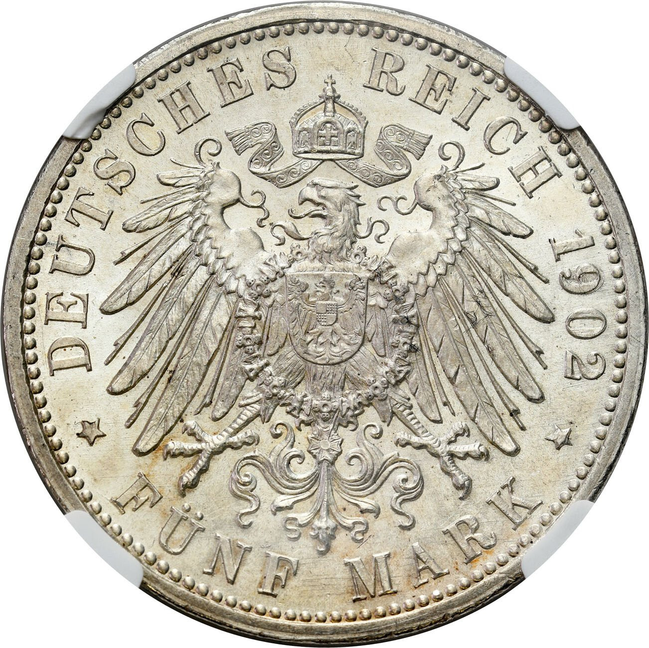 Niemcy, Badenia. Fryderyk I (1856–1907), 5 marek 1902, Karlsruhe NGC MS61