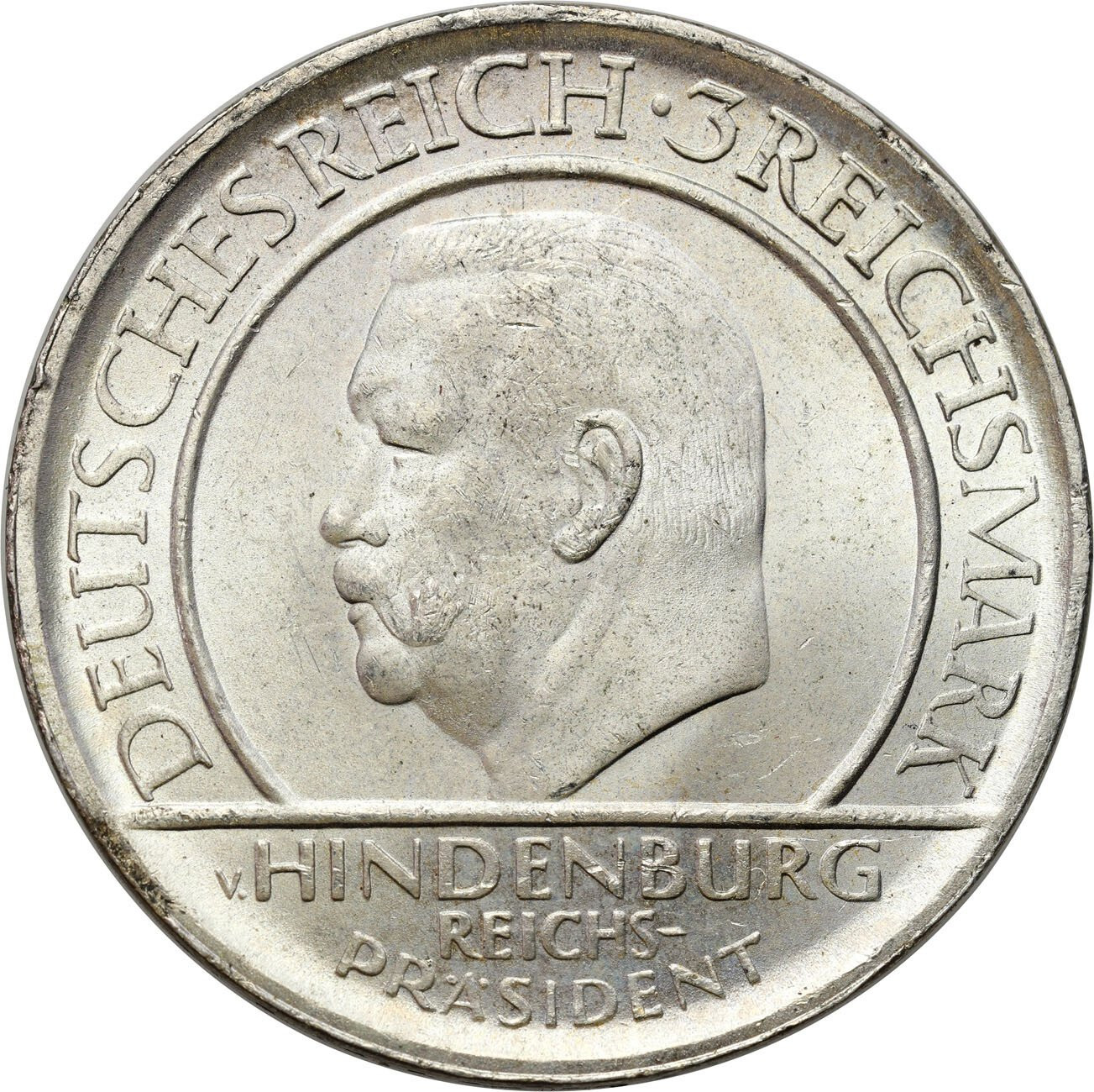 Niemcy, Republika Weimarska. 3 marki 1929 J, Hamburg - PIĘKNE