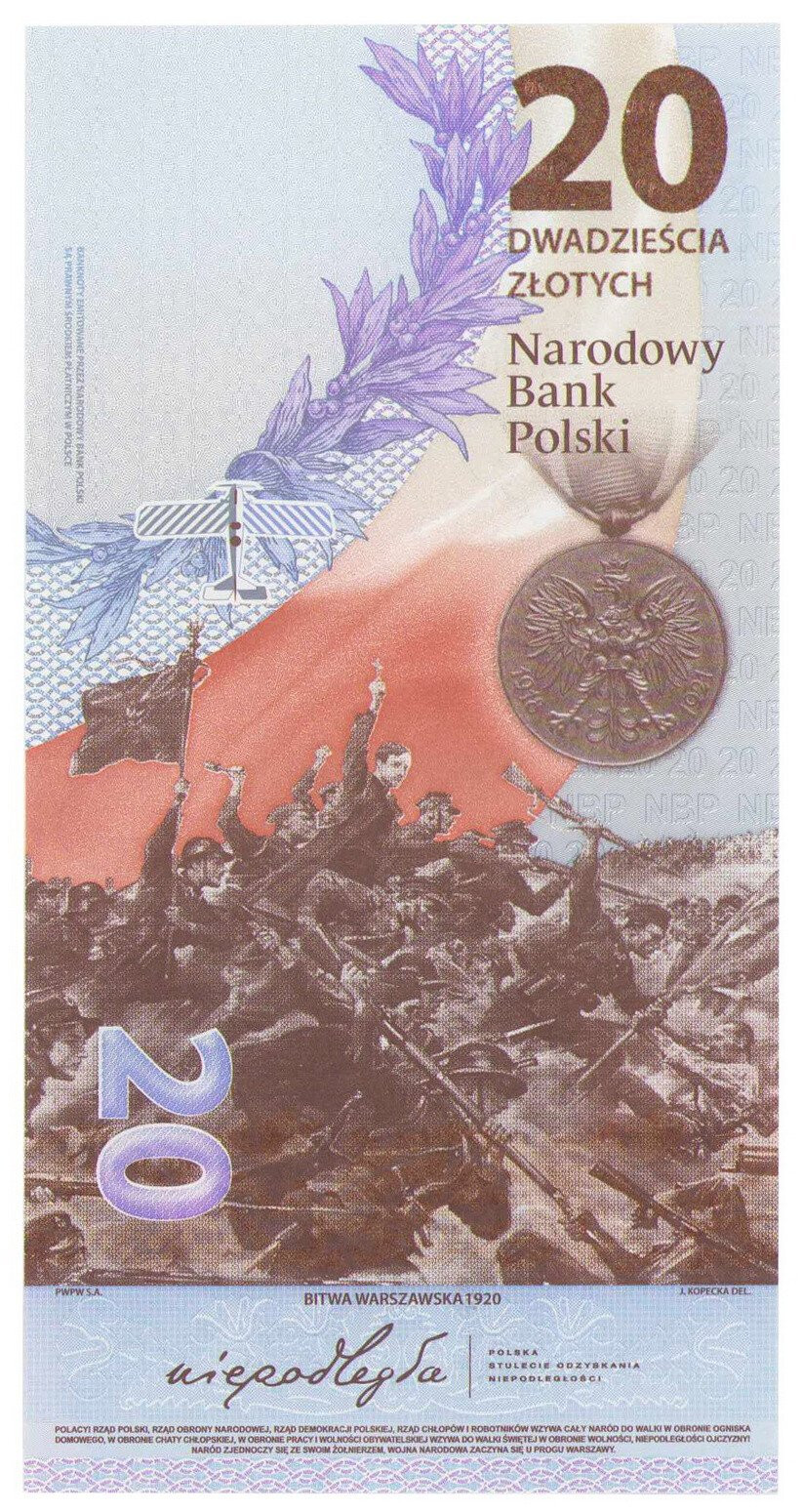 20 złotych 2020, 100 rocznica - Bitwa Warszawska 1920
