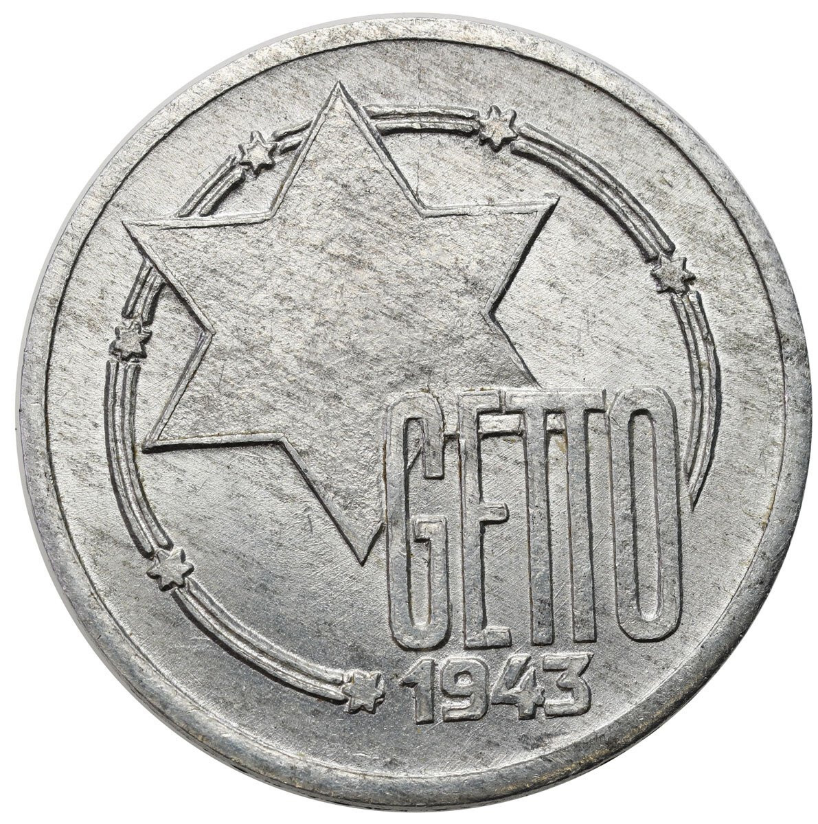 Getto Łódź. 10 Marek 1943 aluminium - PIĘKNE