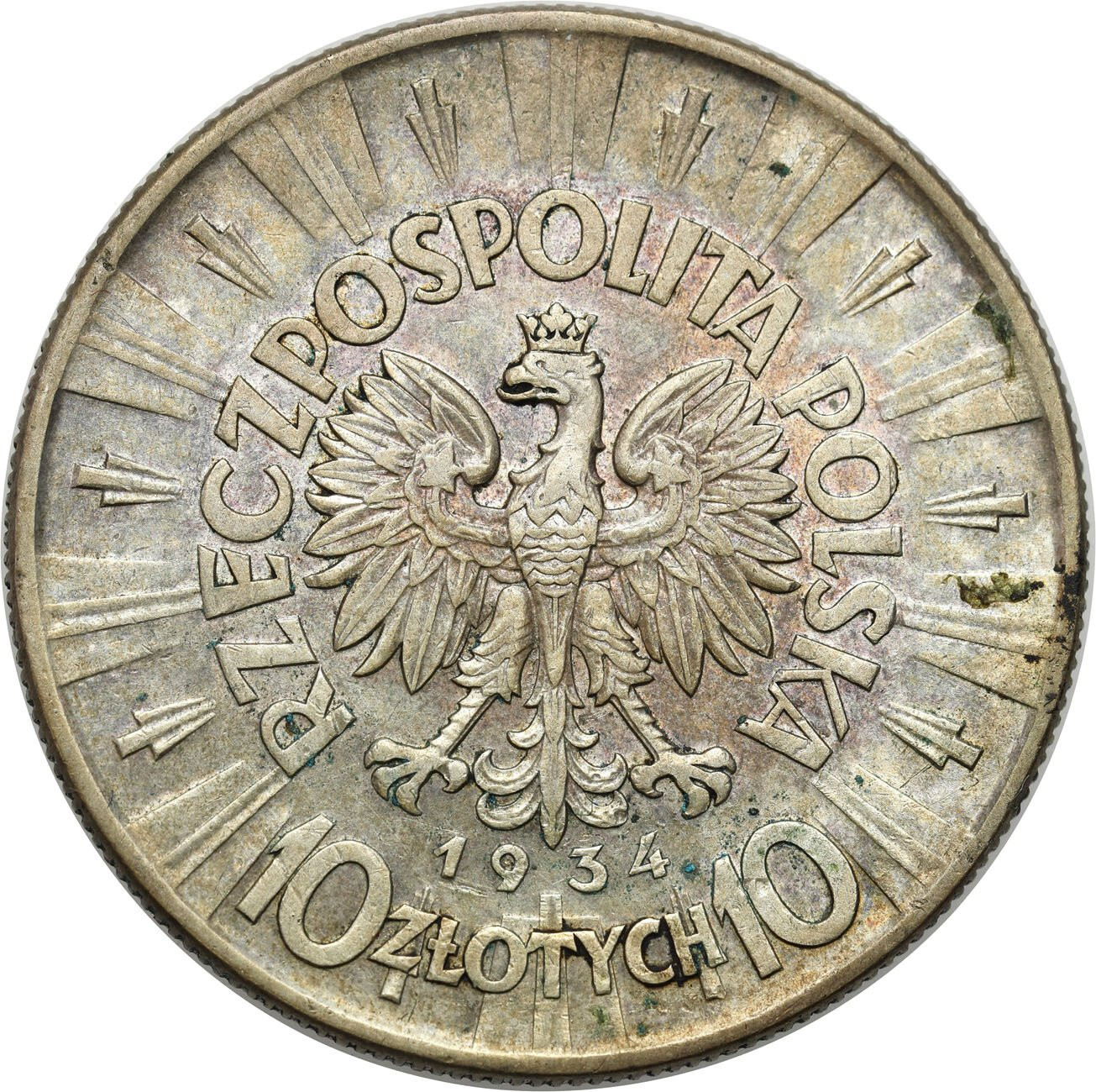 II RP. 10 złotych 1934 Piłsudski – RZADSZY