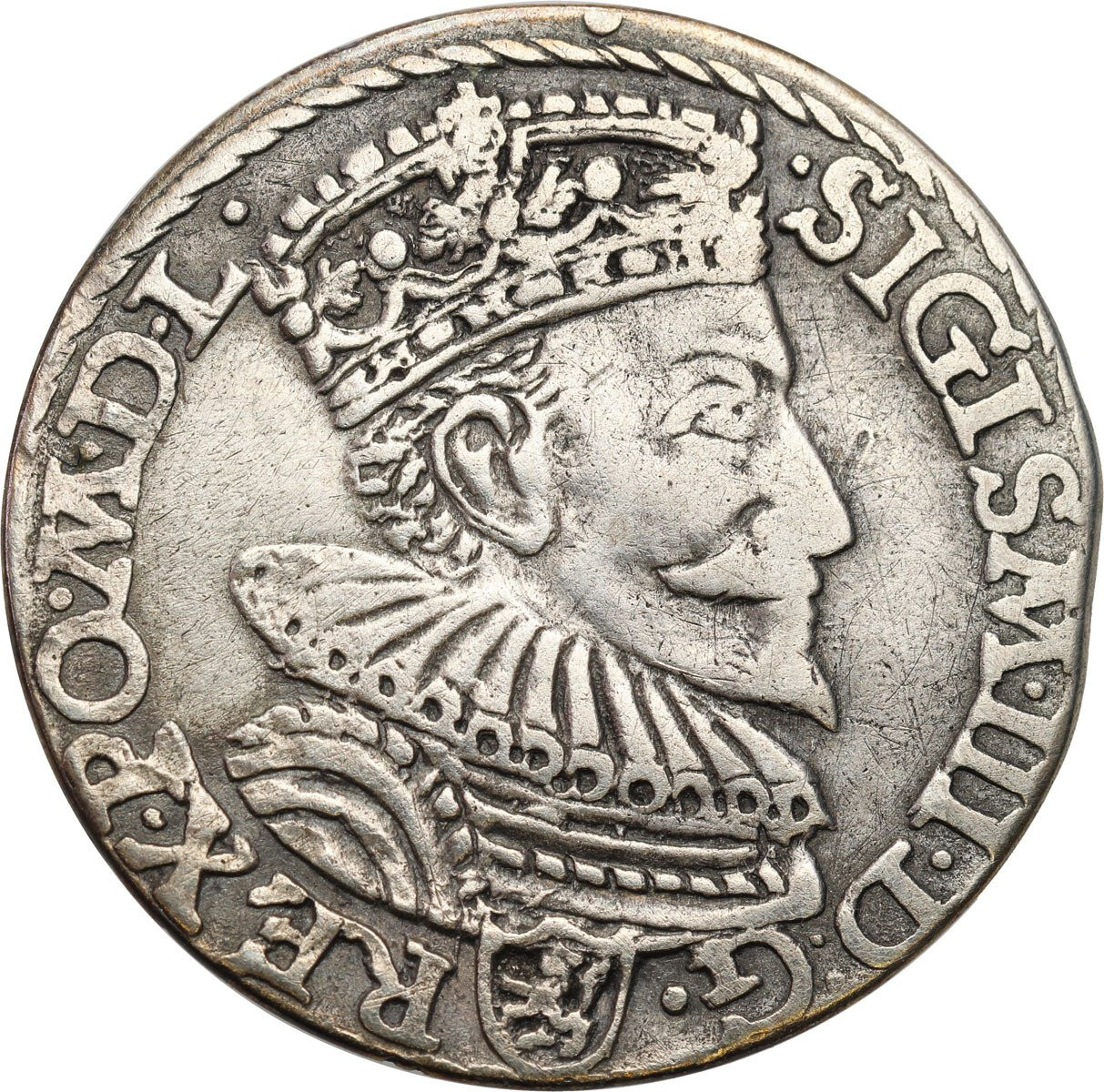 Zygmunt III Waza. Trojak (3 grosze) 1594, Malbork – RZADKOŚĆ R3