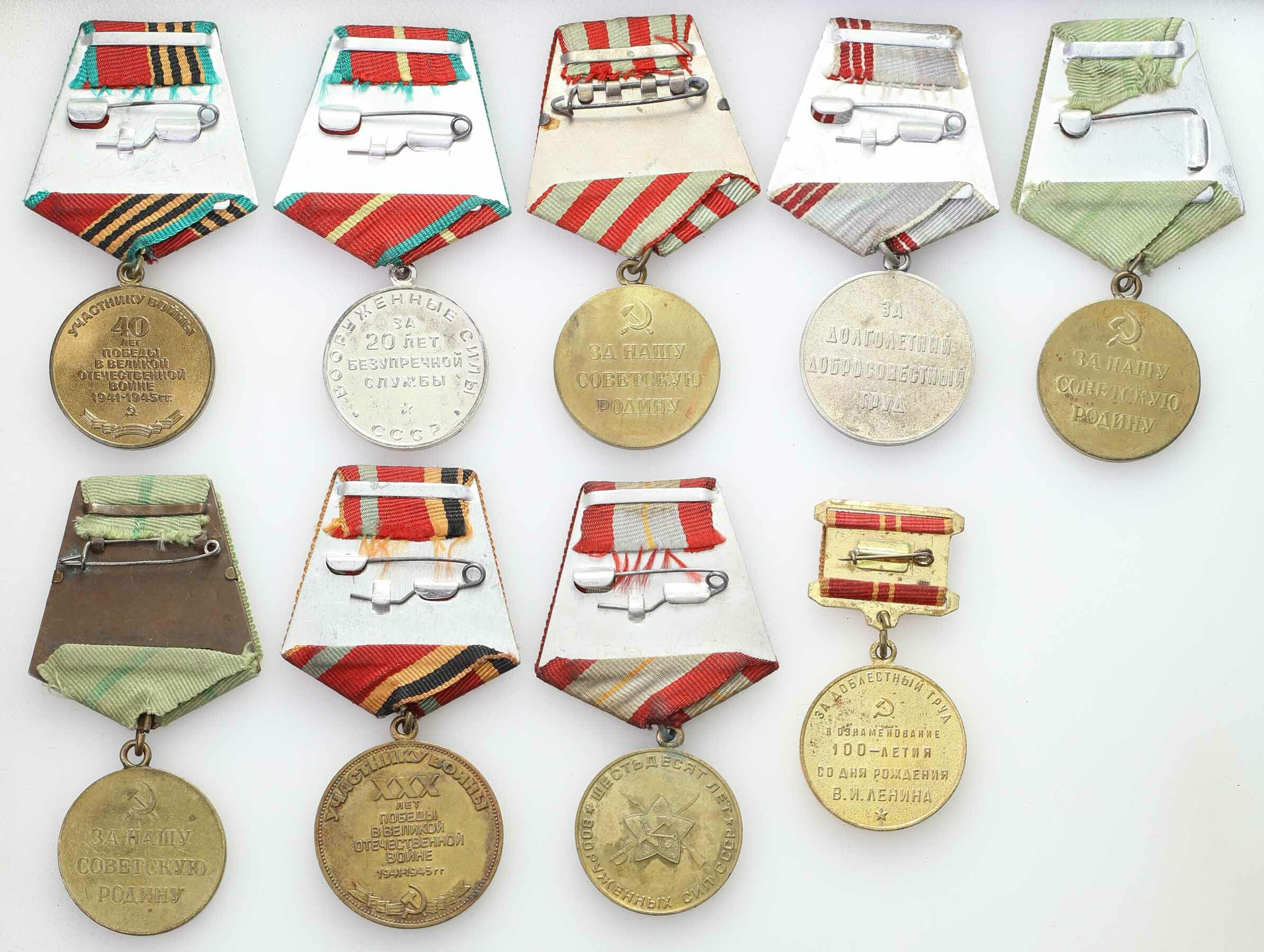 Rosja, Medale zestaw 9 sztuk - RÓŻNE