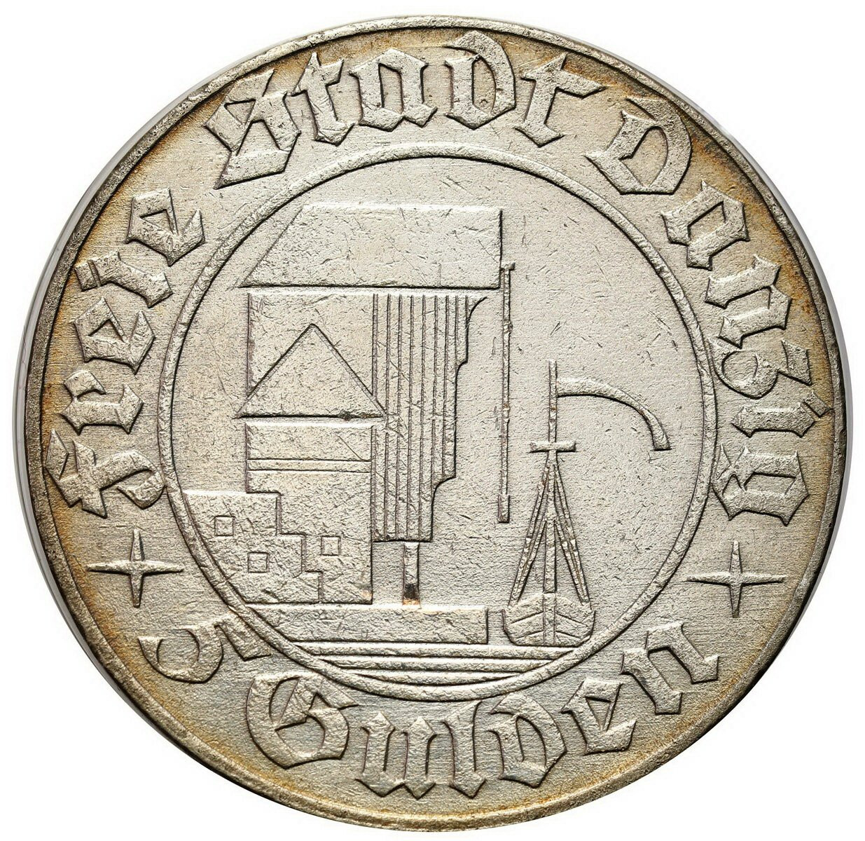Wolne Miasto Gdańsk / Danzig. 5 guldenów 1932 Krantor / Żuraw - RZADKIE