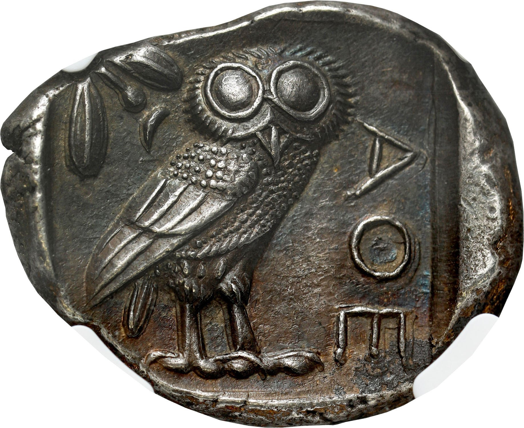 Grecja, Tetradrachma SOWA 440 – 404 p.n.e. Ateny – NGC Ch AU - WYŚMIENITA