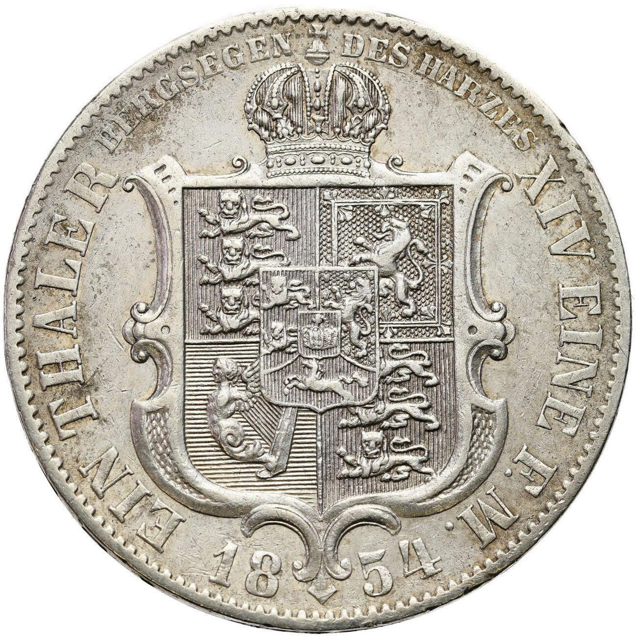 Niemcy, Hanower. Jerzy V (1851-1866). Talar 1854 B