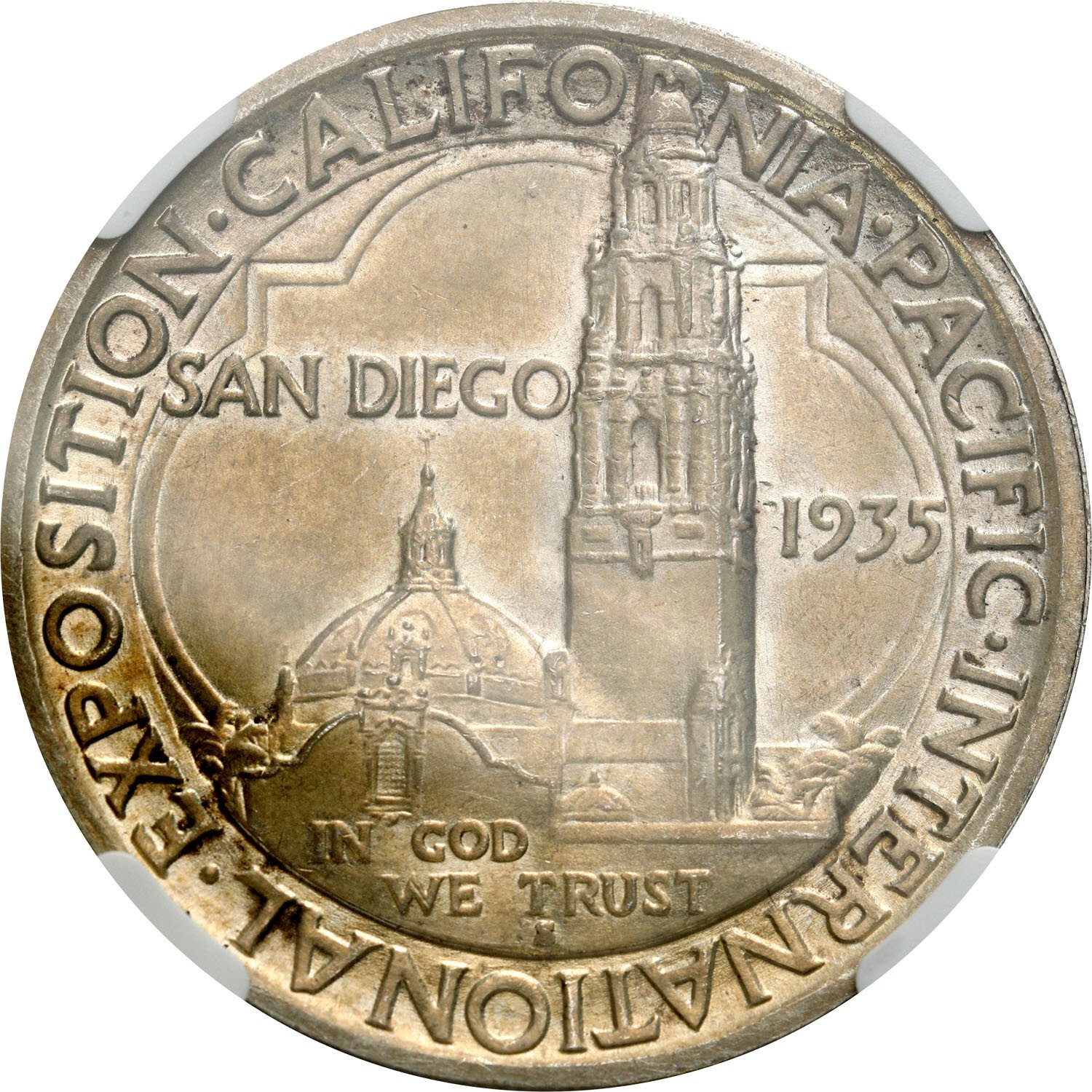 USA. 1/2 dolara (50 centów) 1935 - San Diego, San Francisco NGC MS65 – PIĘKNE
