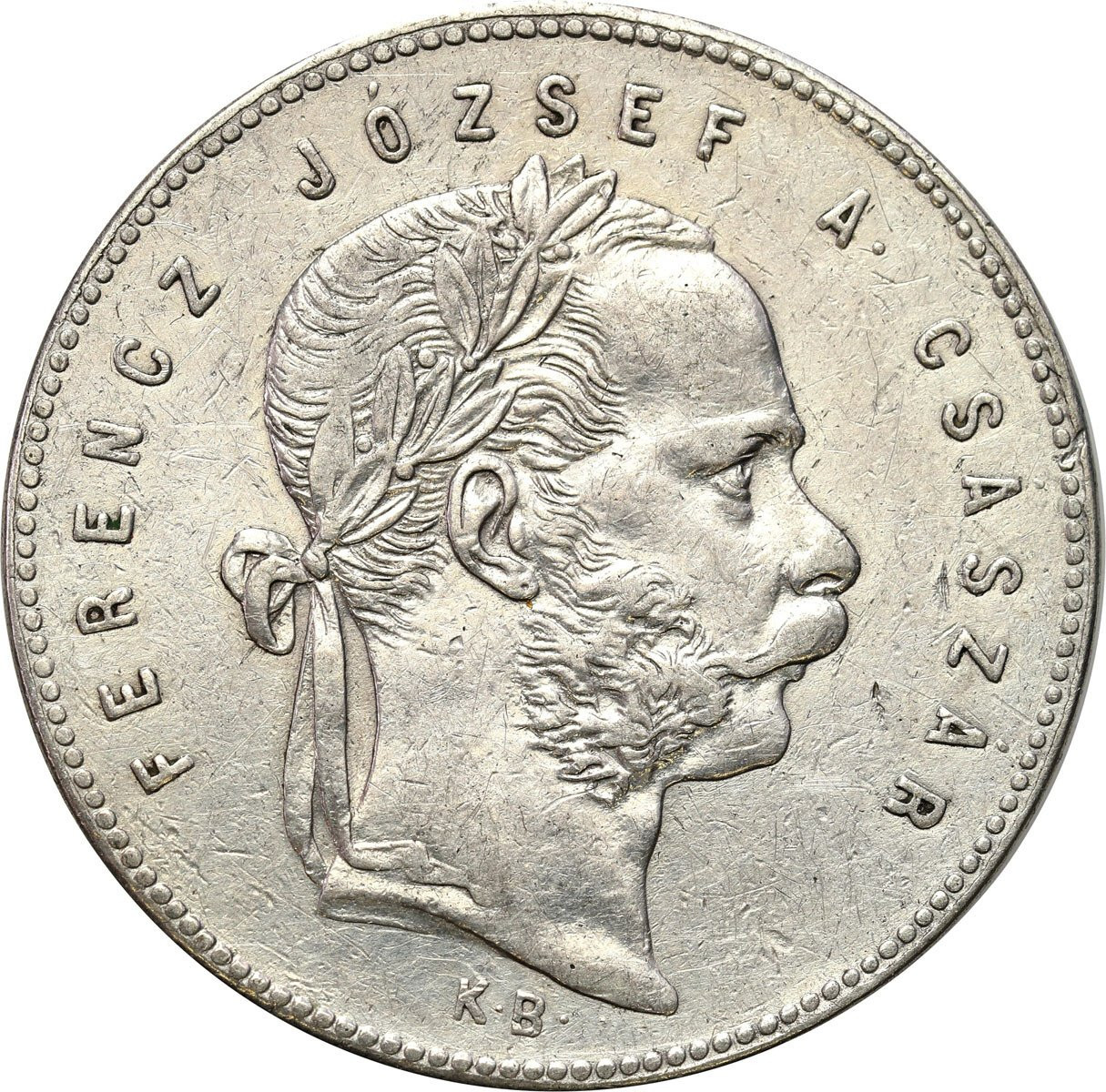 Węgry. Franciszek Józef I. 1 forint 1869 