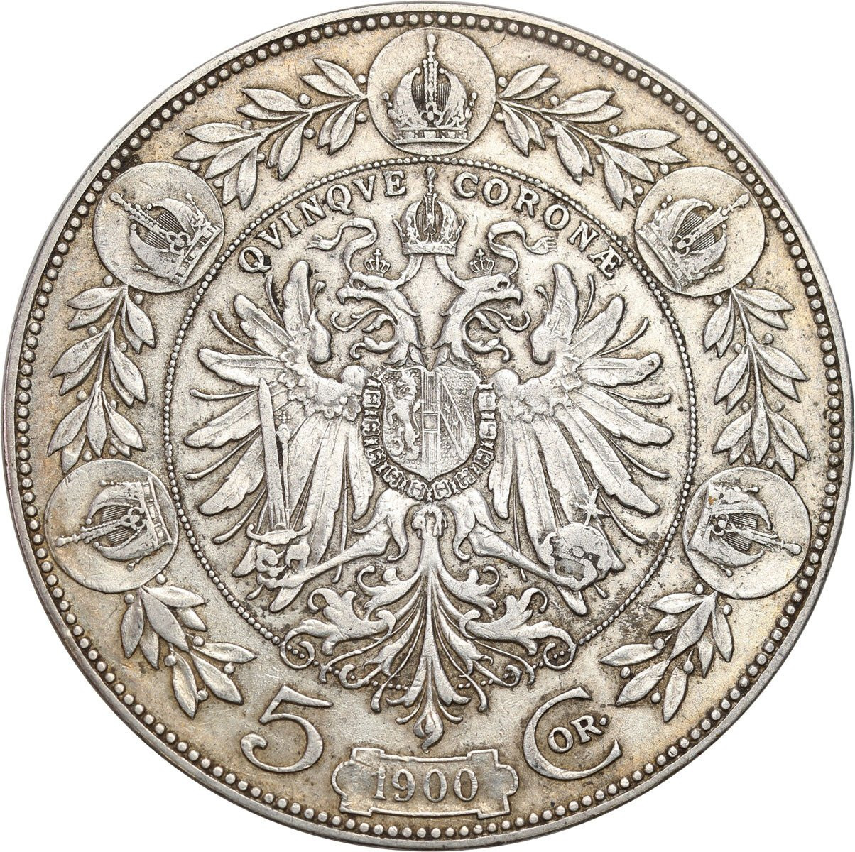 Austria, Franciszek Józef. 5 koron 1900, Wiedeń