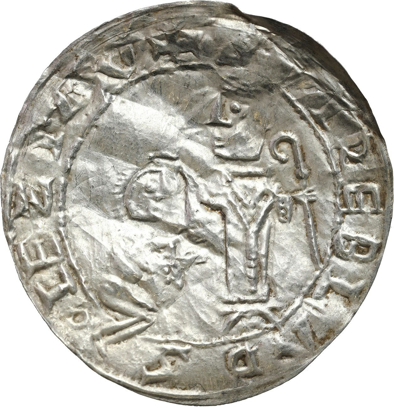 Bolesław III Krzywousty (1102-1138). Brakteat absolucyjny, po 1113 r. Kraków lub Gniezno